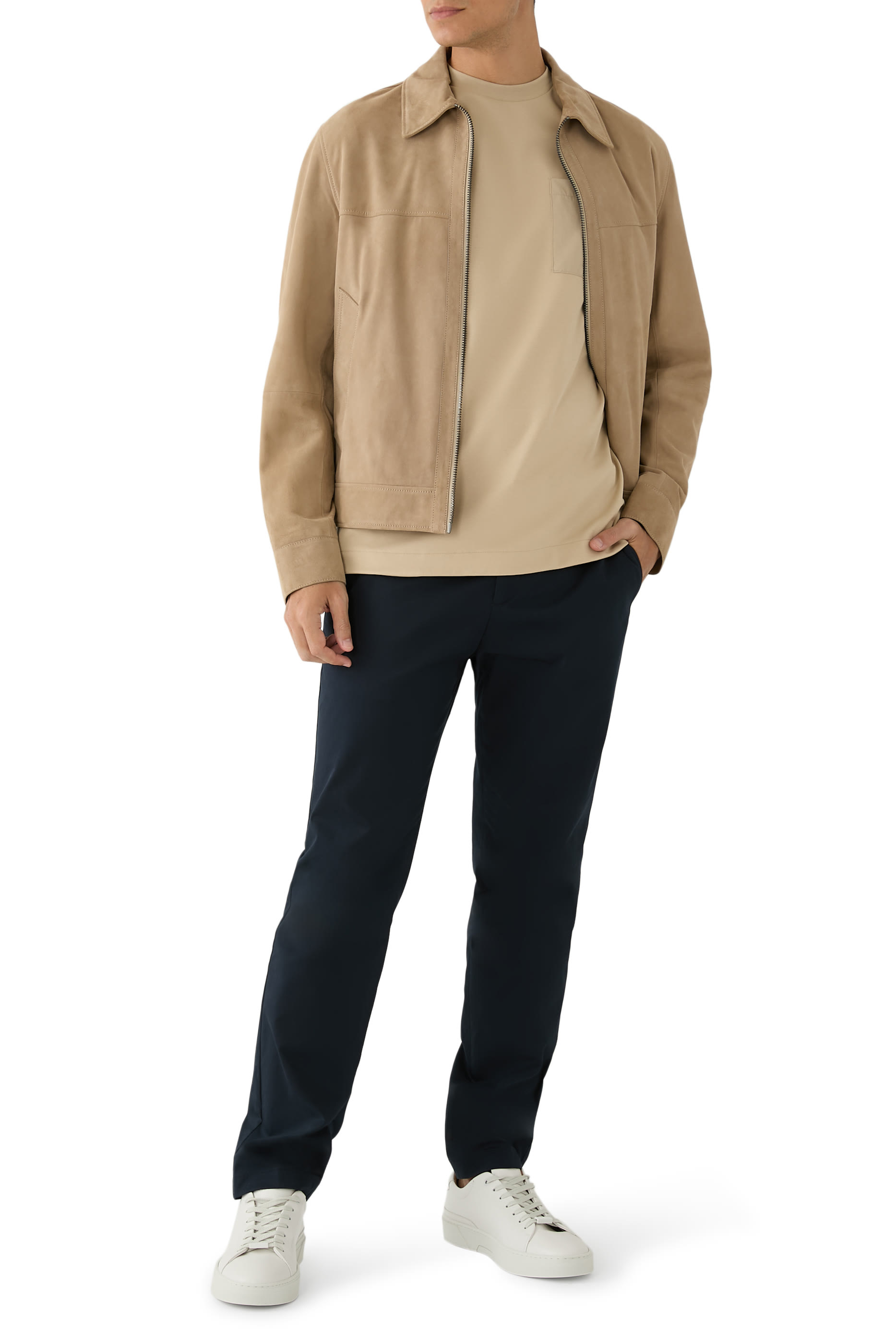 جاكيت اتش-مالبانو بسحاب وتصميم مبطن بالزغب