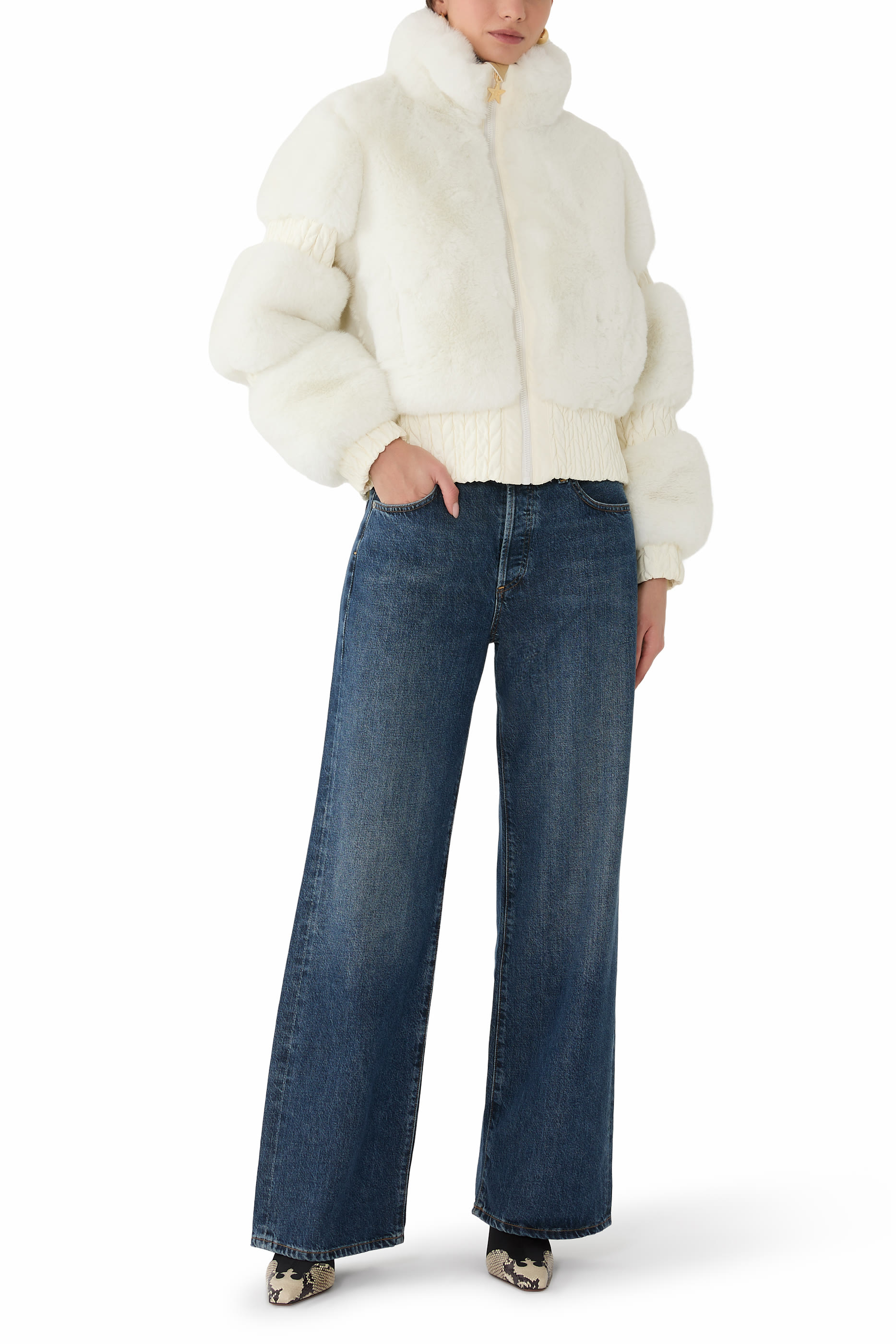 جاكيت تزلج بفرو