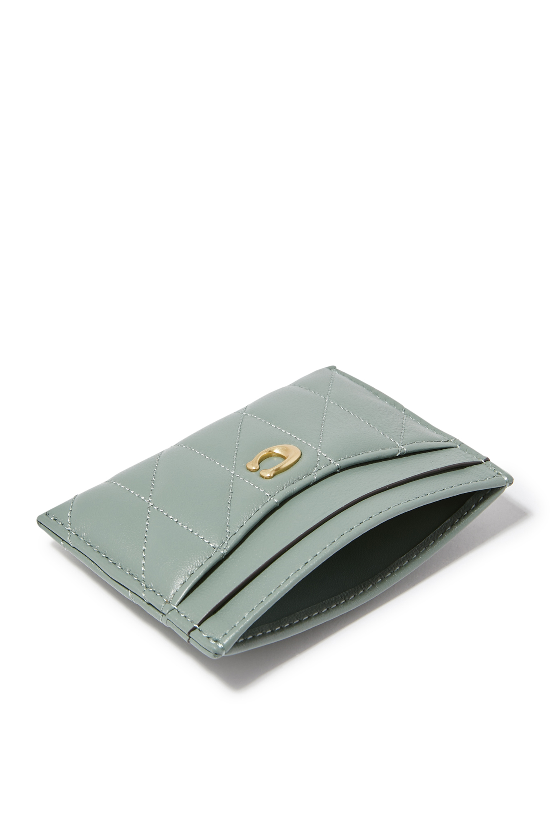 حافظة بطاقات ايسنشال بحياكة مبطنة