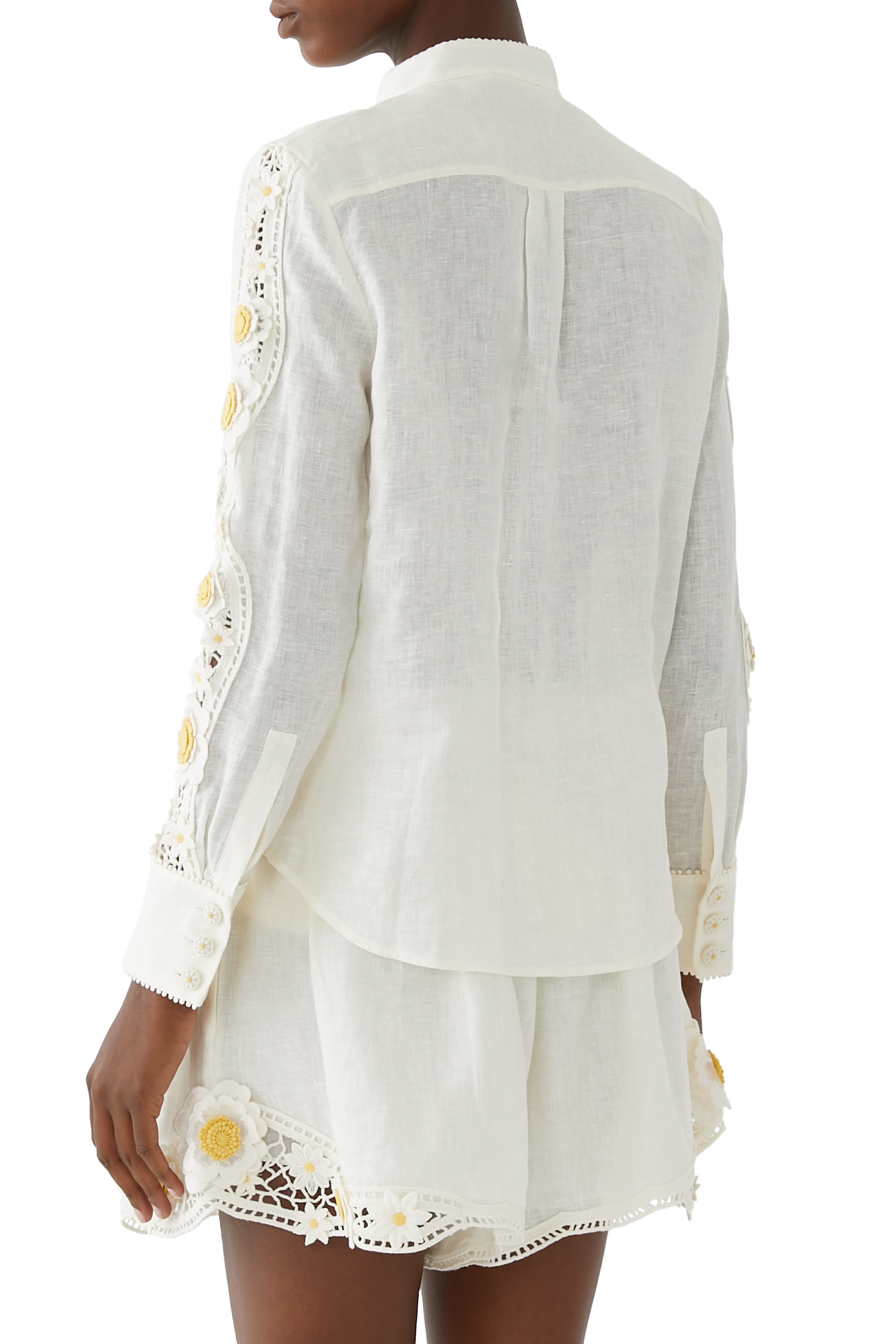 قميص إيفرلي بحواف بتصميم زهور