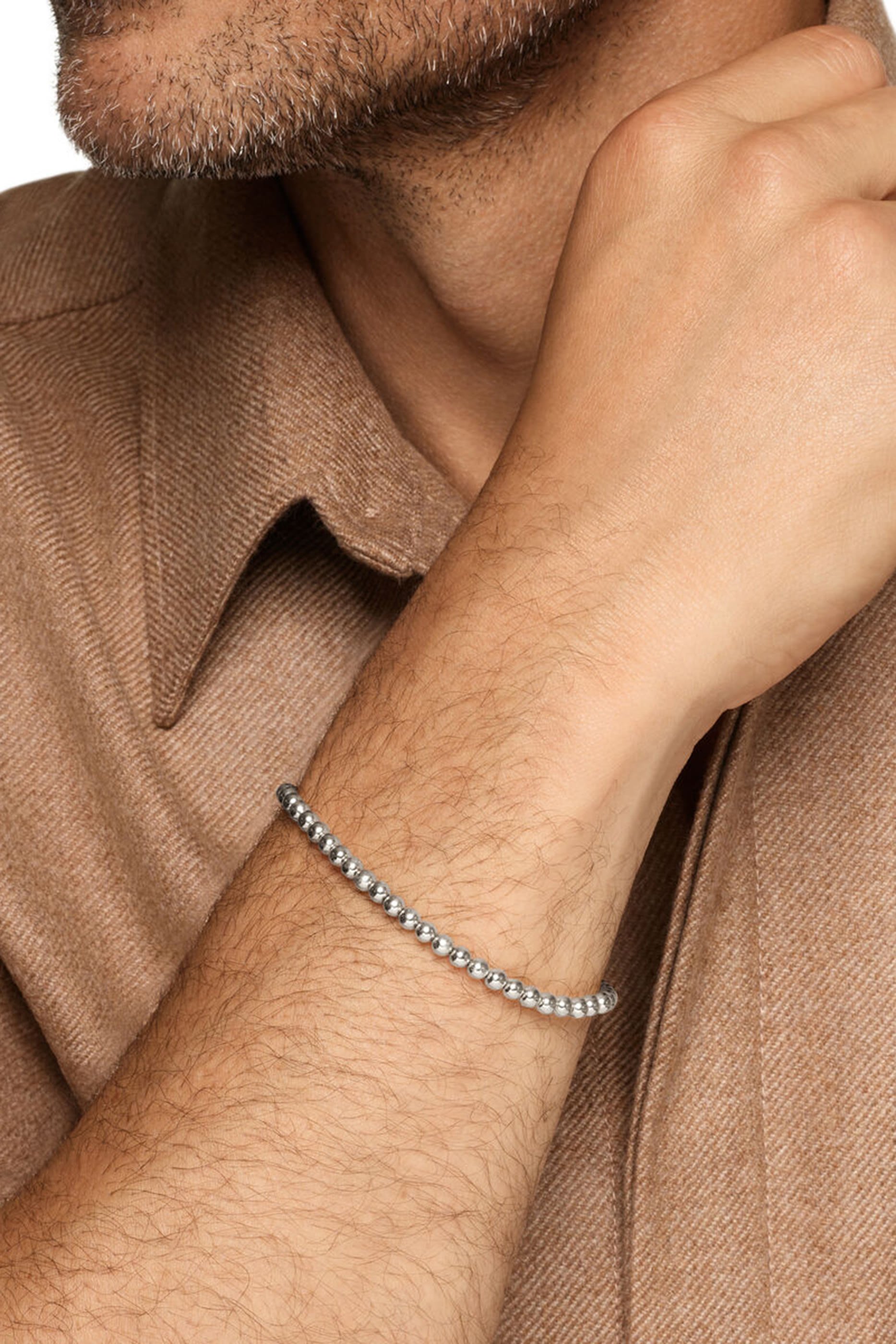 سوار سبيريتشوال بخرز بتصميم مسبحة فضة إسترلينية