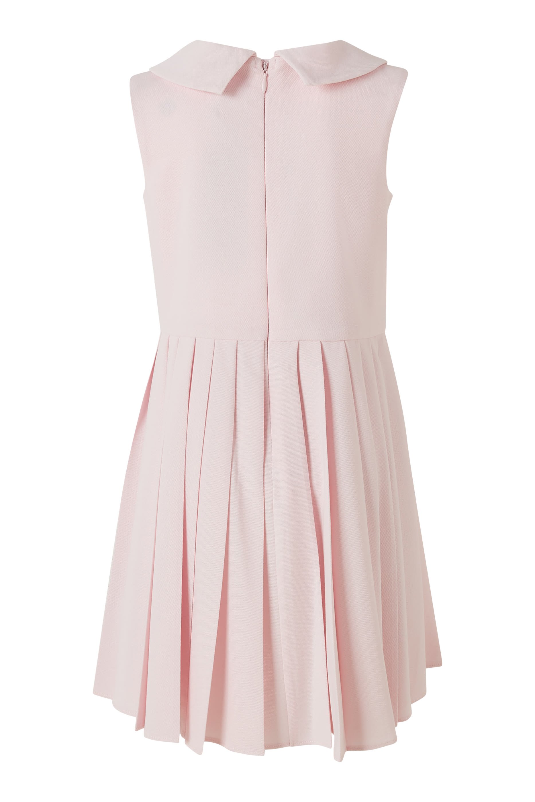 فستان طويل مزين بتطريز شعار الماركة صغير للأطفال