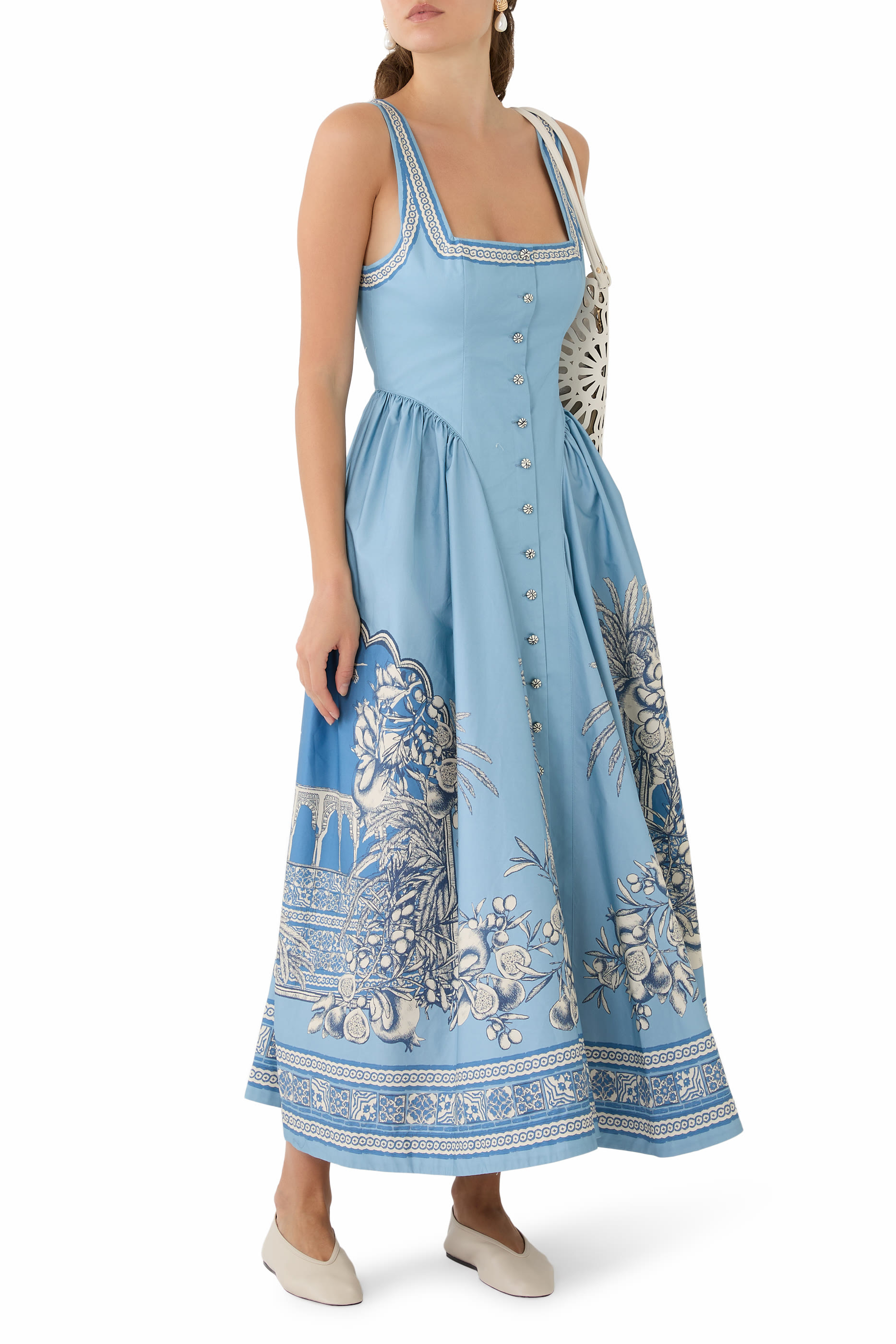 فستان فيلا رومانتيكا متوسط الطول