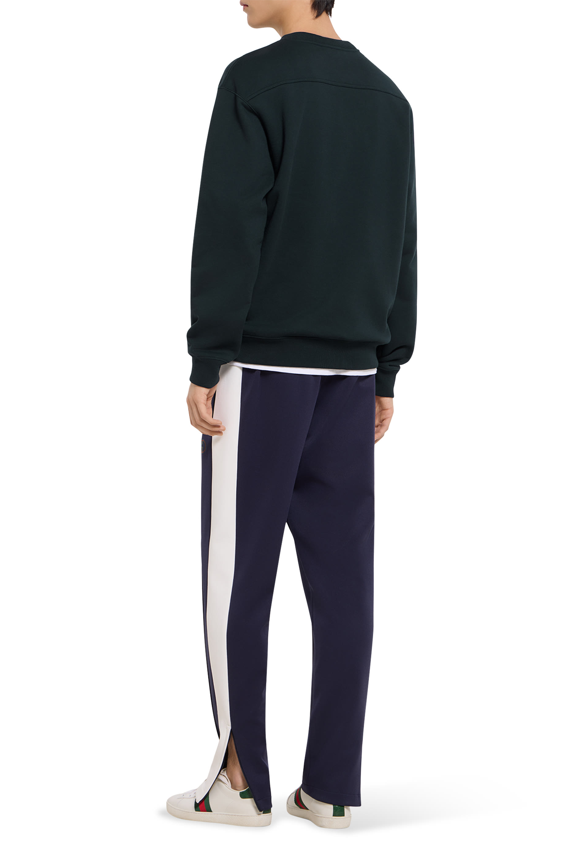 سويت شيرت مطرز بشعار الماركة قطن جرسيه