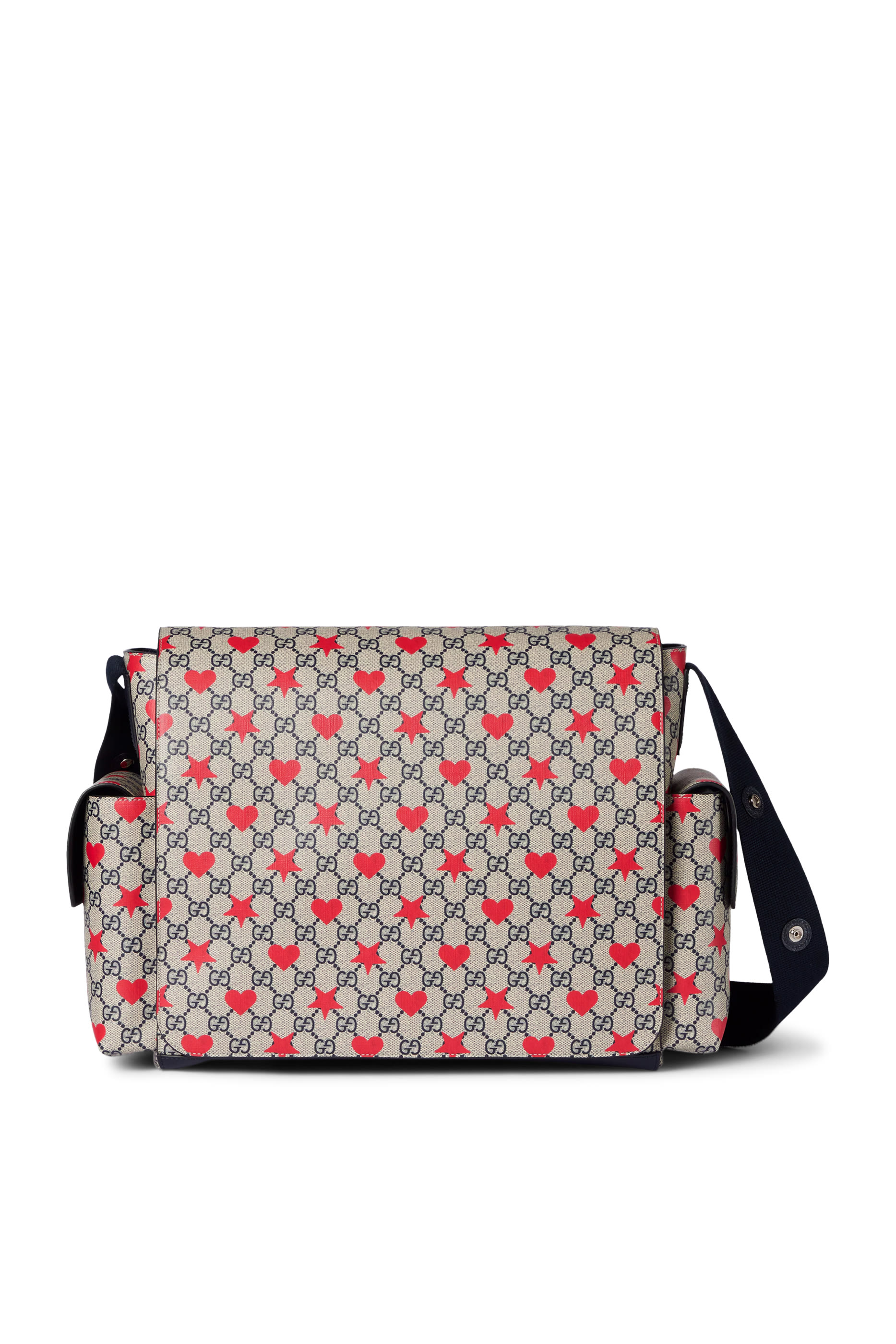 حقيبة مستلزمات أطفال بنقشة حرفي شعار الماركة