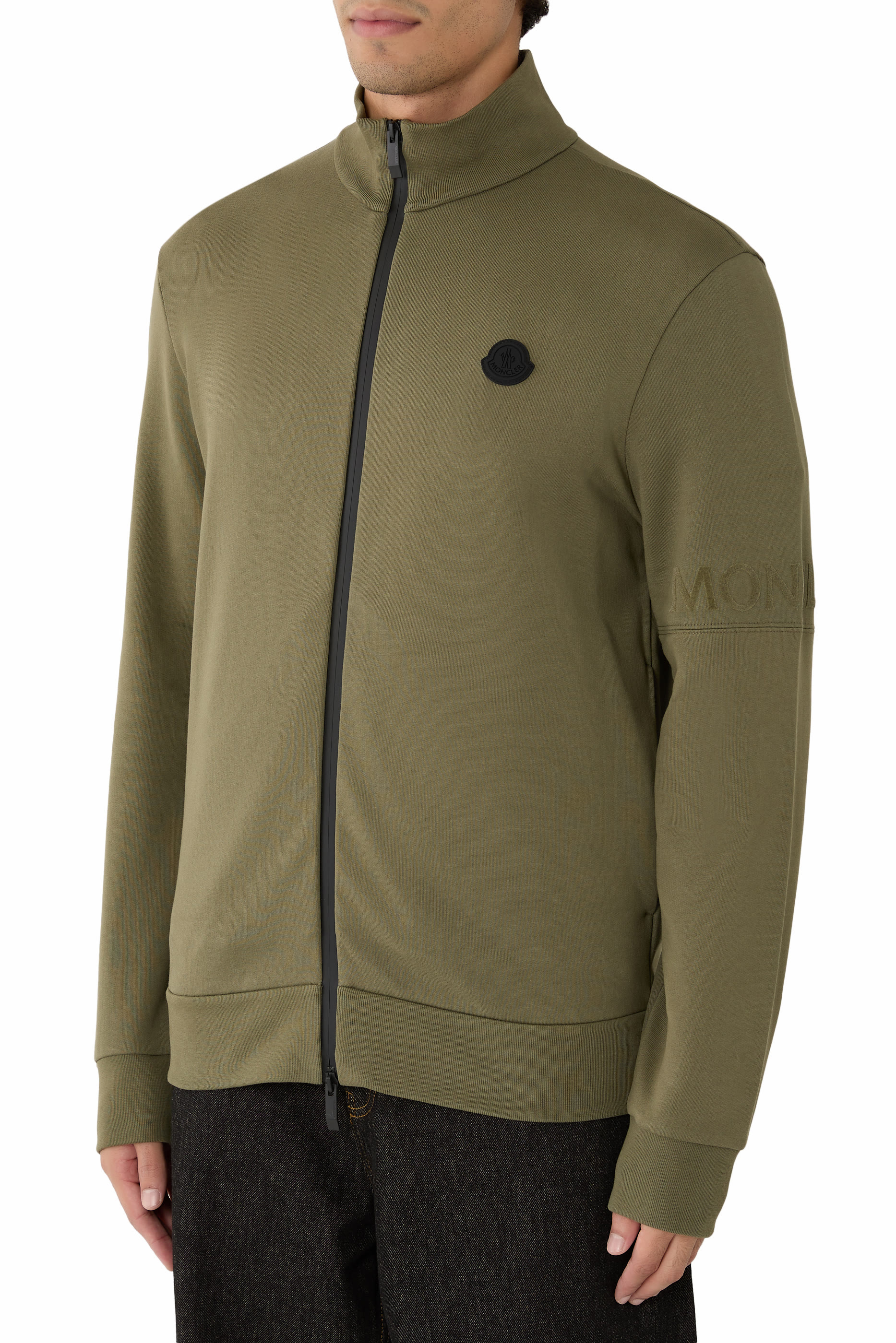 Logo Cotton Zip-Up Sweatshirt