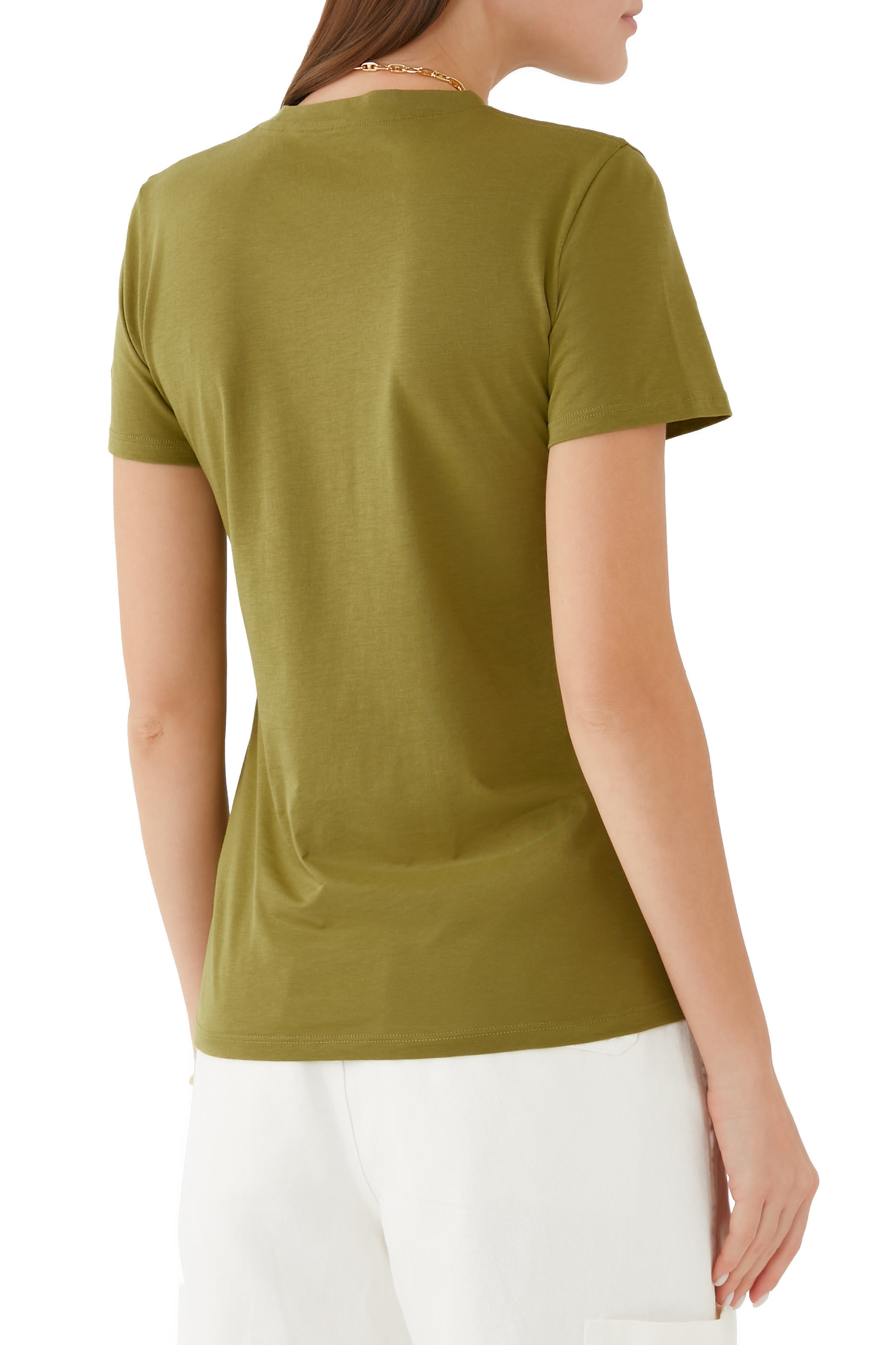 تيشيرت بياقة ضيقة قطن بيما