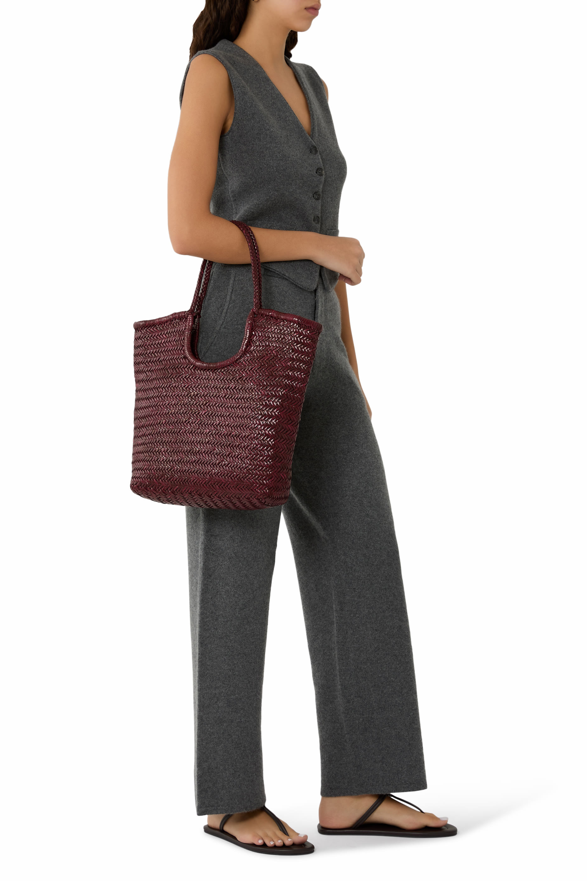 حقيبة يد ان اس تريبل جامب بتصميم مجدول