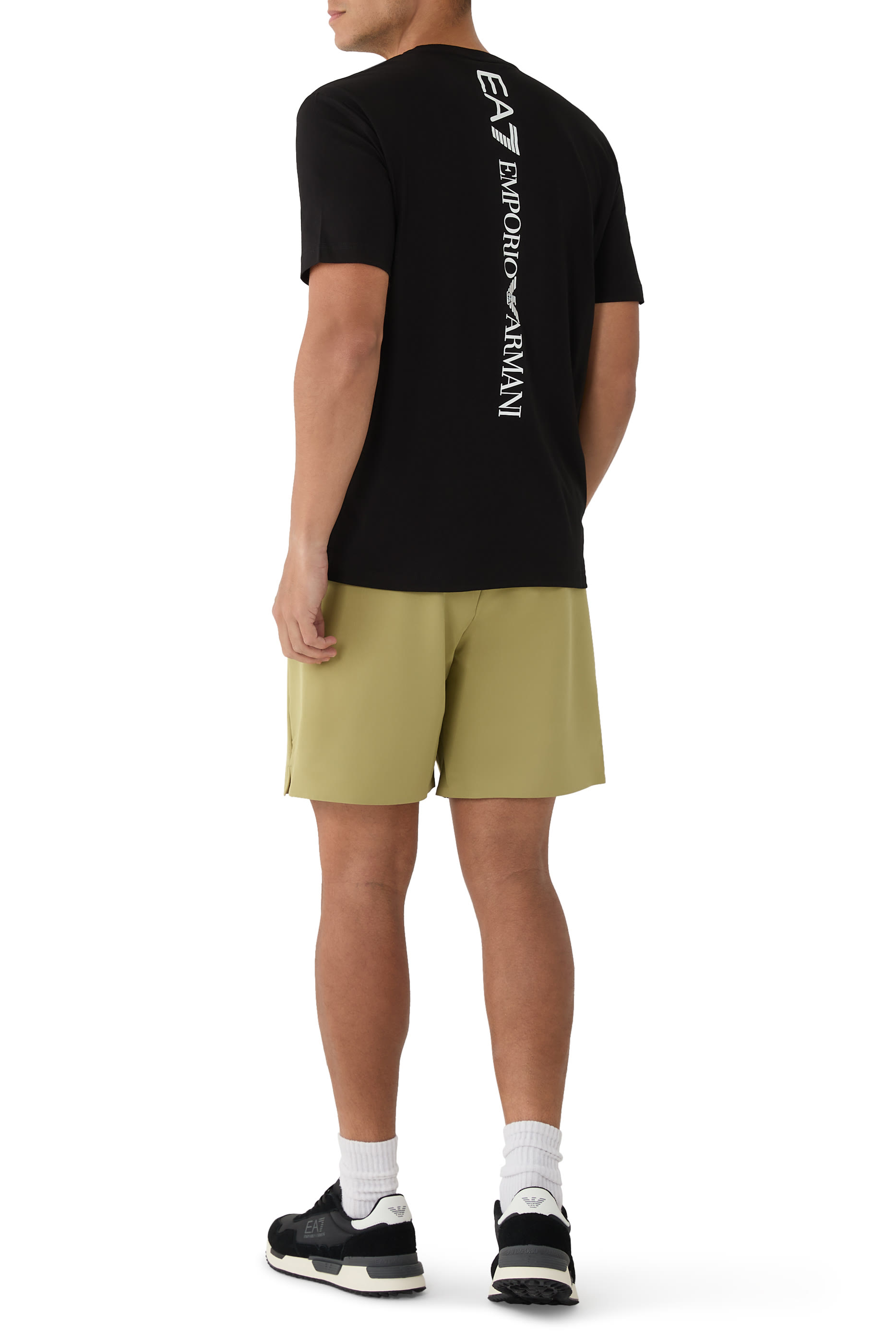 تيشيرت مزين بشعار الماركة قطن-جيرسيه