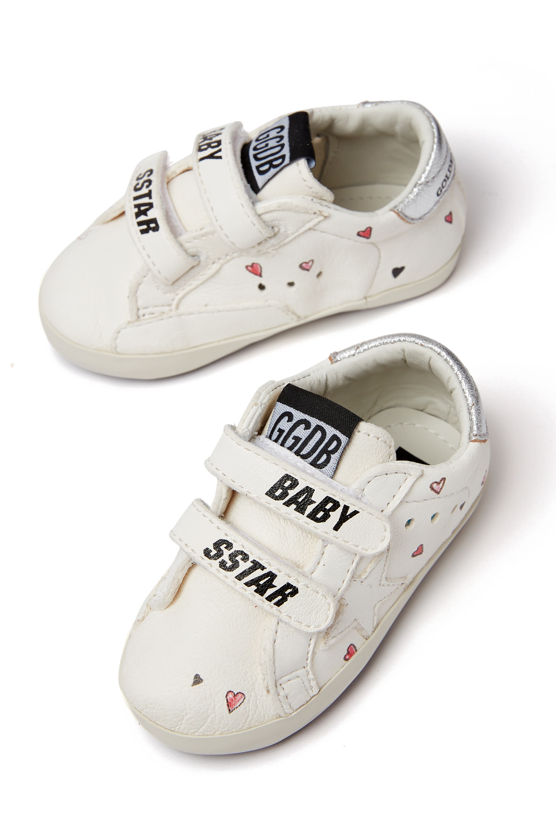 Kids Baby School Heart Print Sneakers