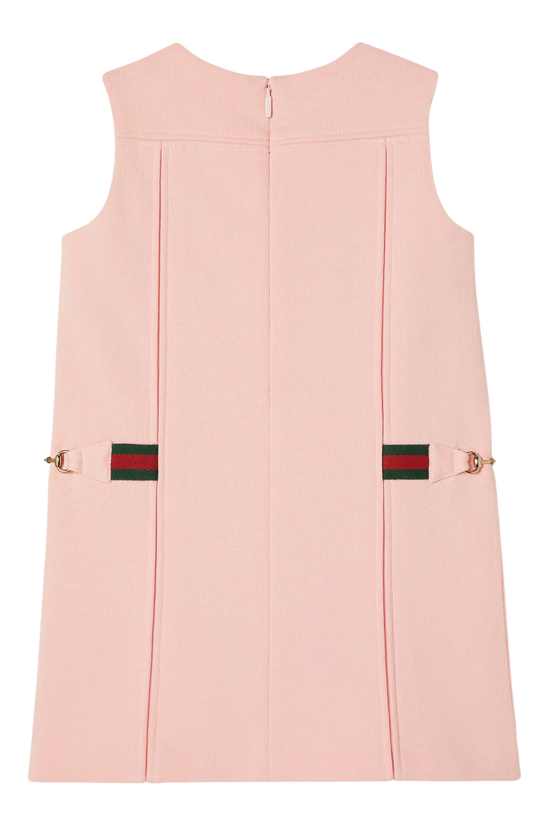 فستان بلا أكمام بحلي على شكل لجام حصان قطن