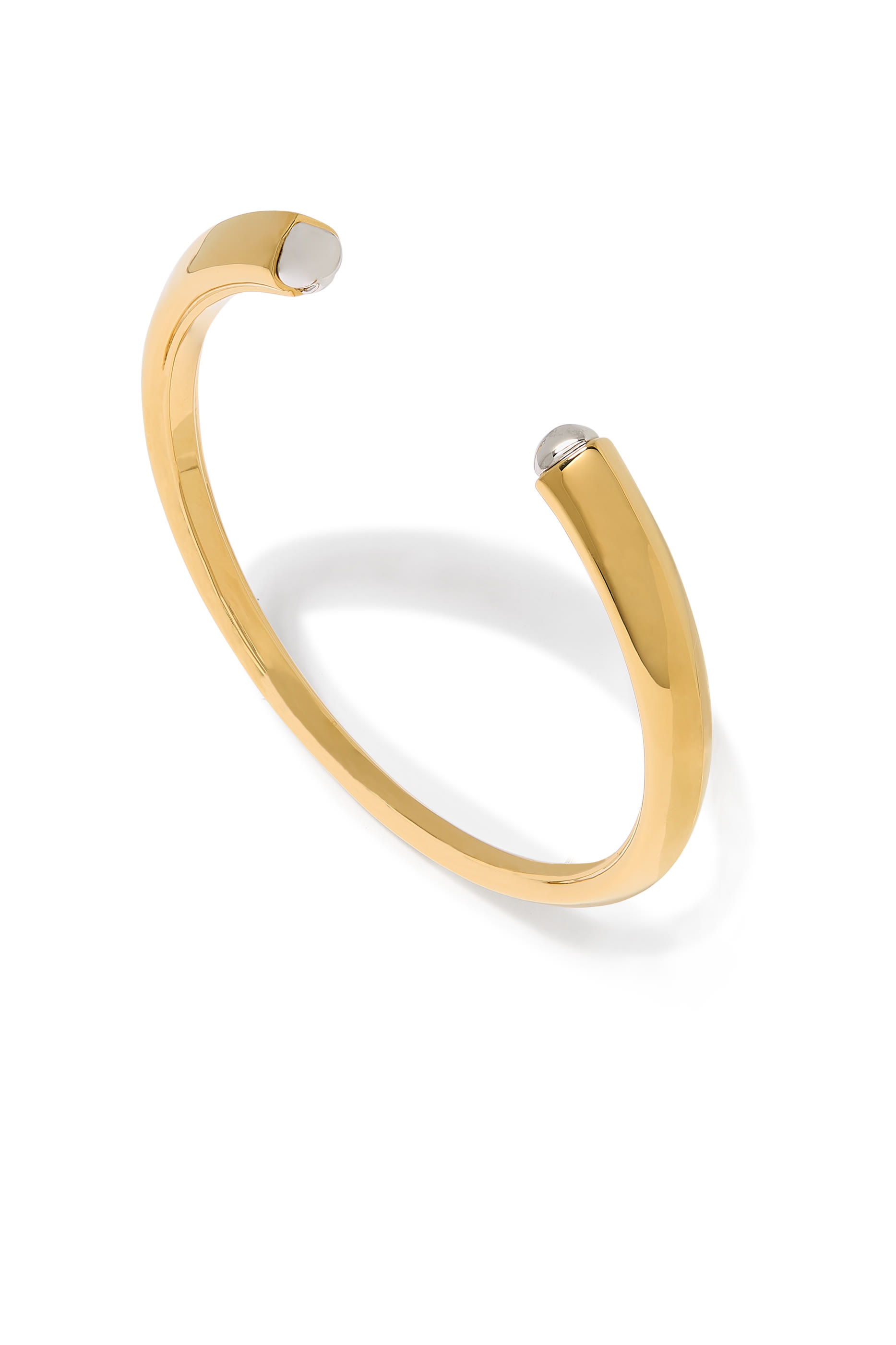 سوار مفتوح بحلي منحوتة بالشكل البستوني، معدن مطلي