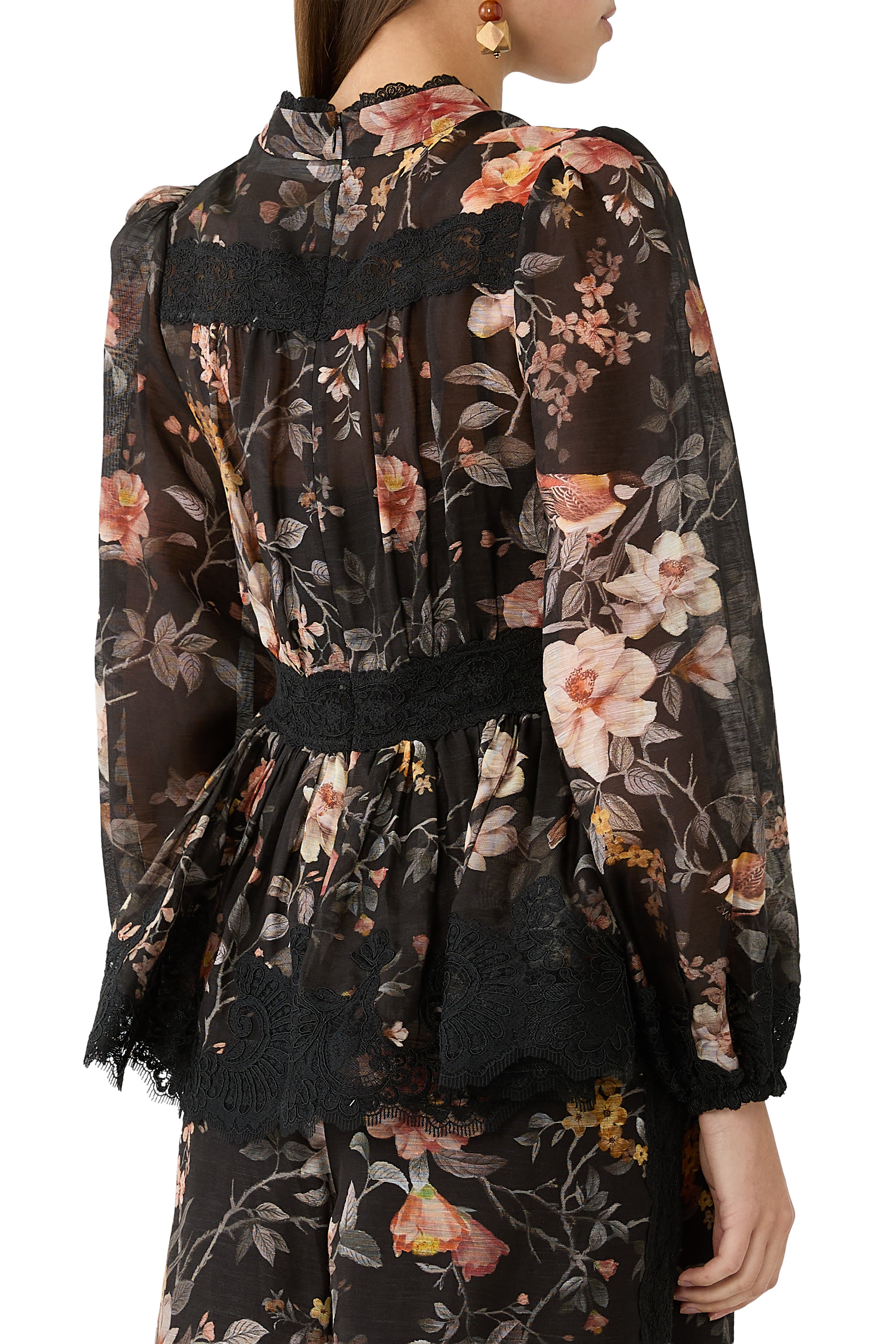 Carousel Lace Peplum Blouse