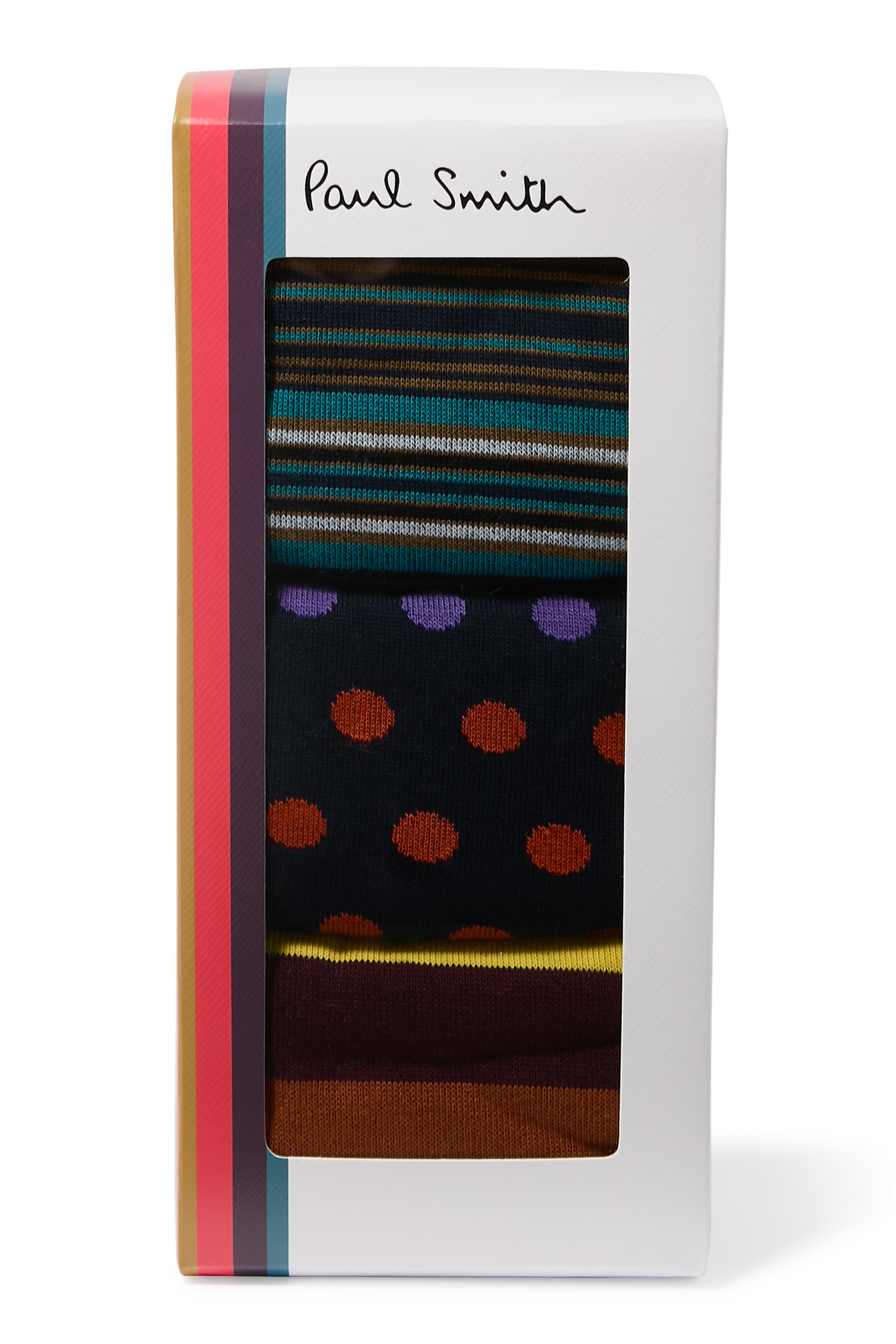 طقم جوارب موسمية بنقشة متعددة 3 أزواج