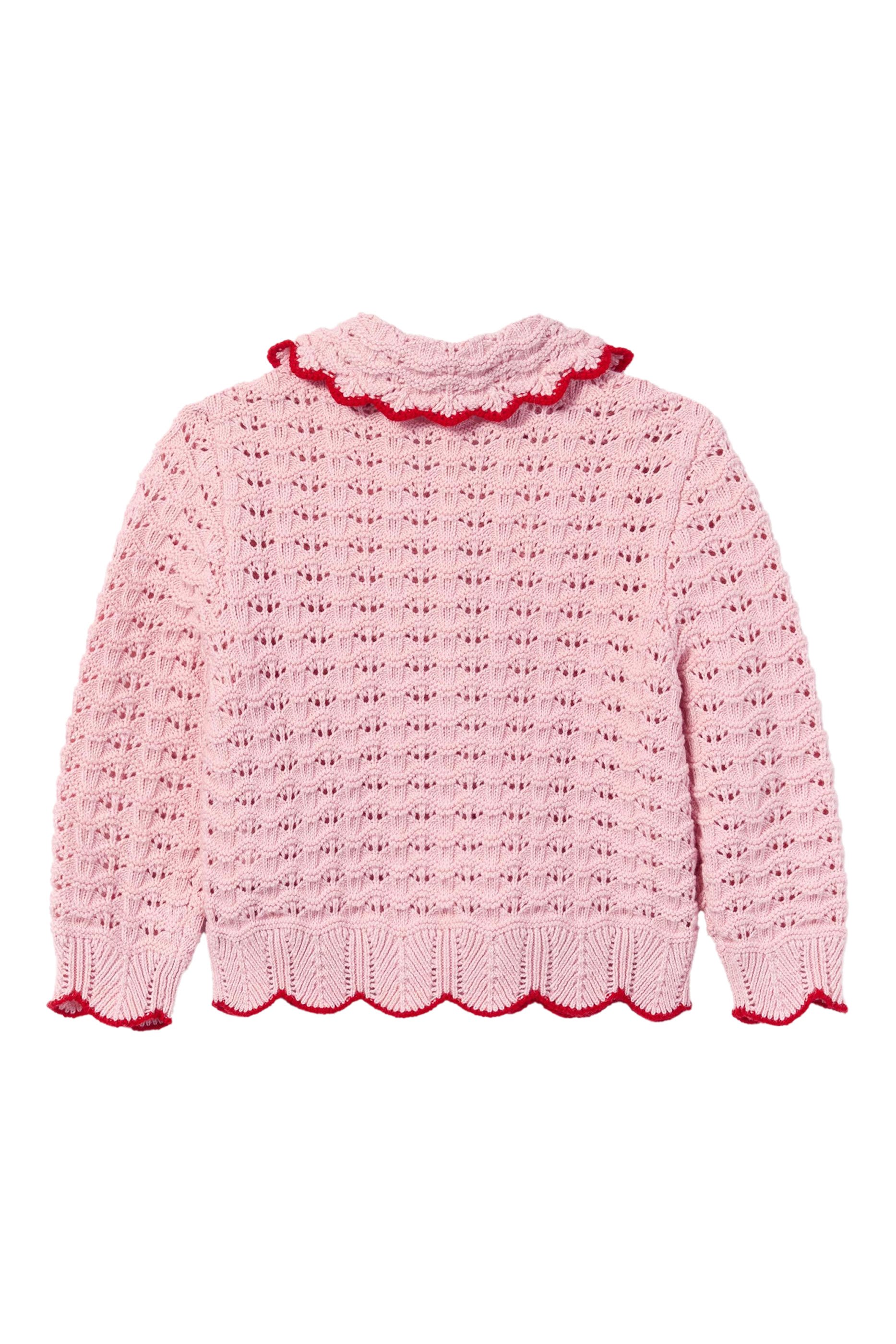 كارديجان مطرز بقلوب بملمس بارز للأطفال