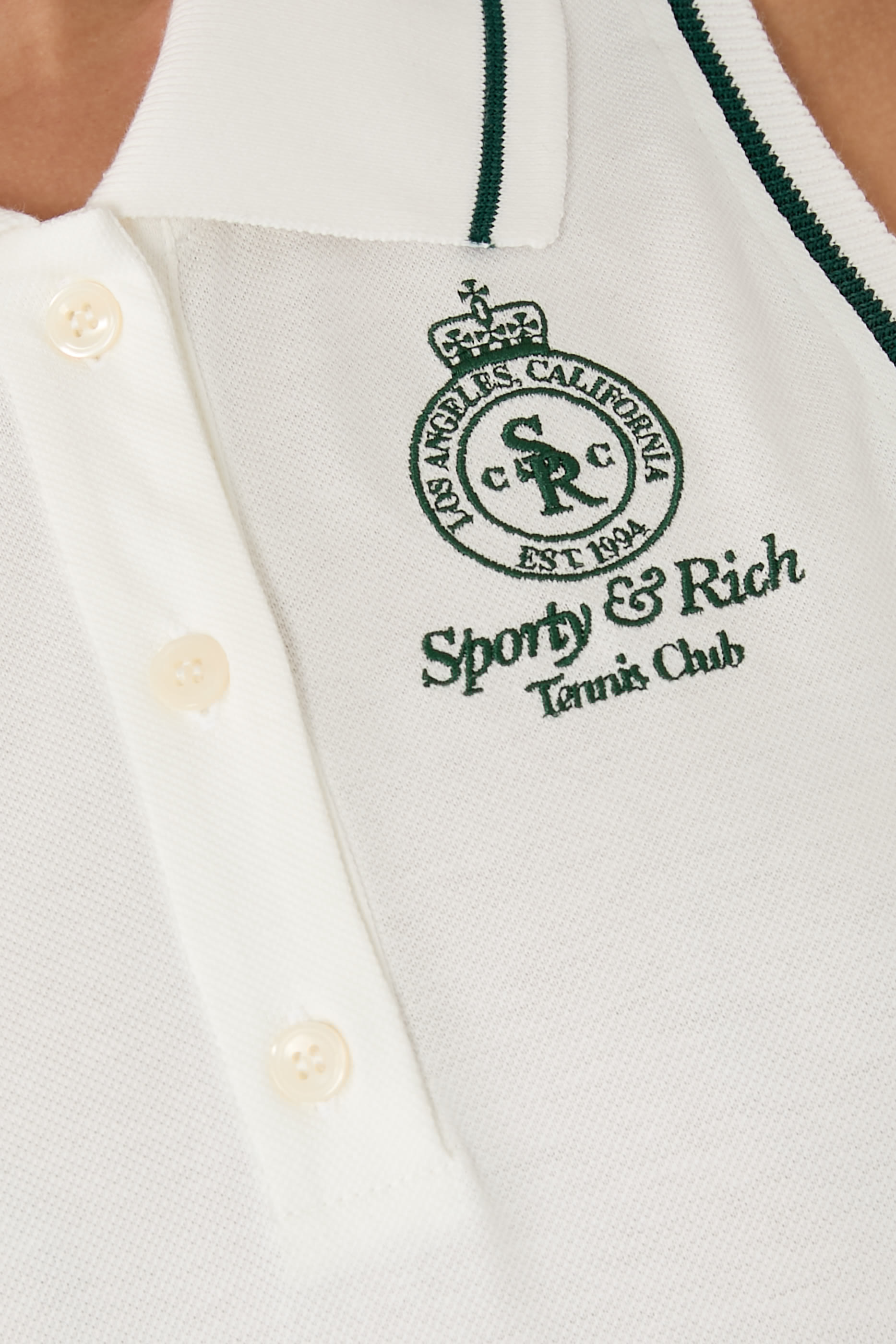 فستان بولو بشعار الماركة قطن بيكيه