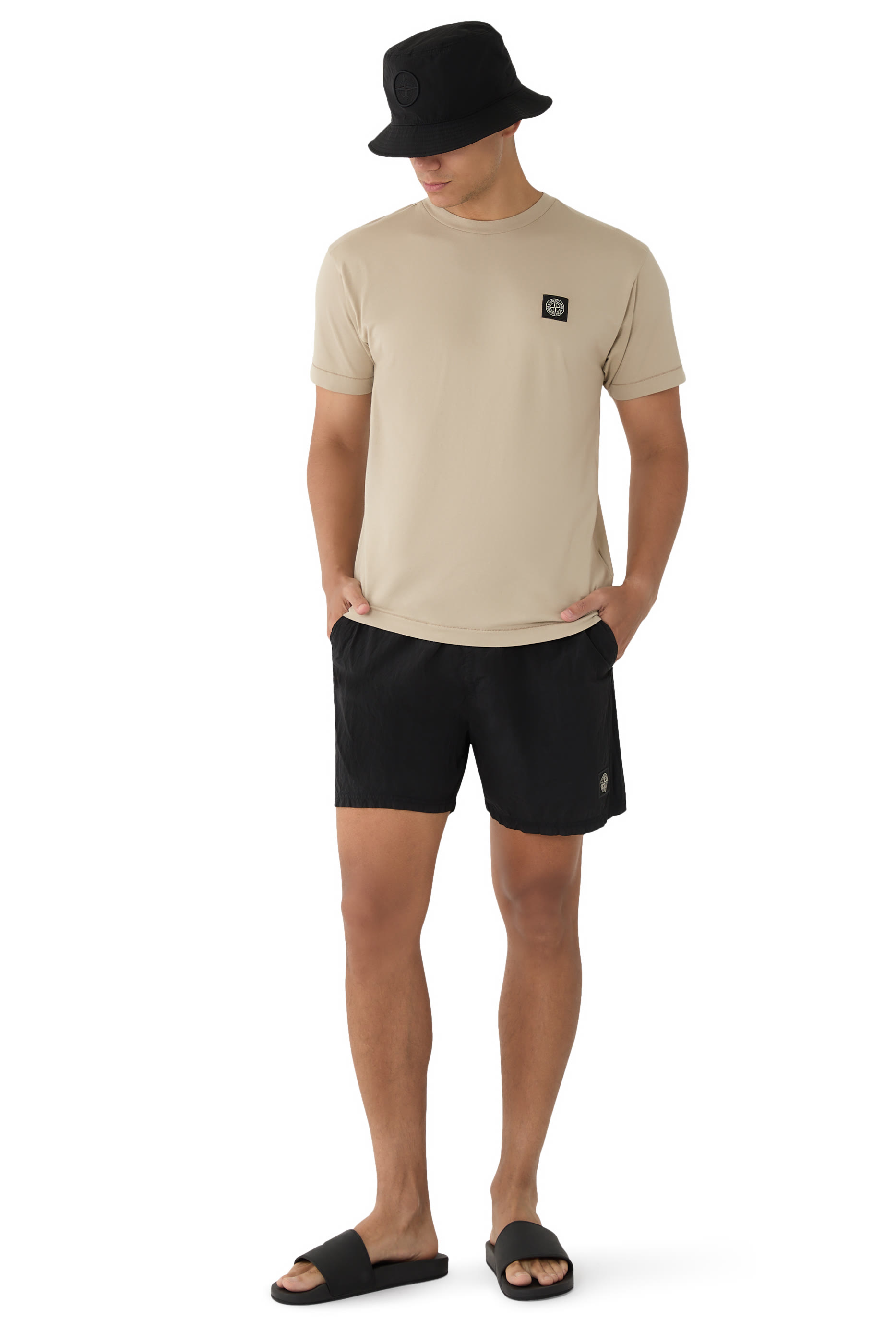 شورت سباحة بقصة عادية نايلون إيكونيل لامع