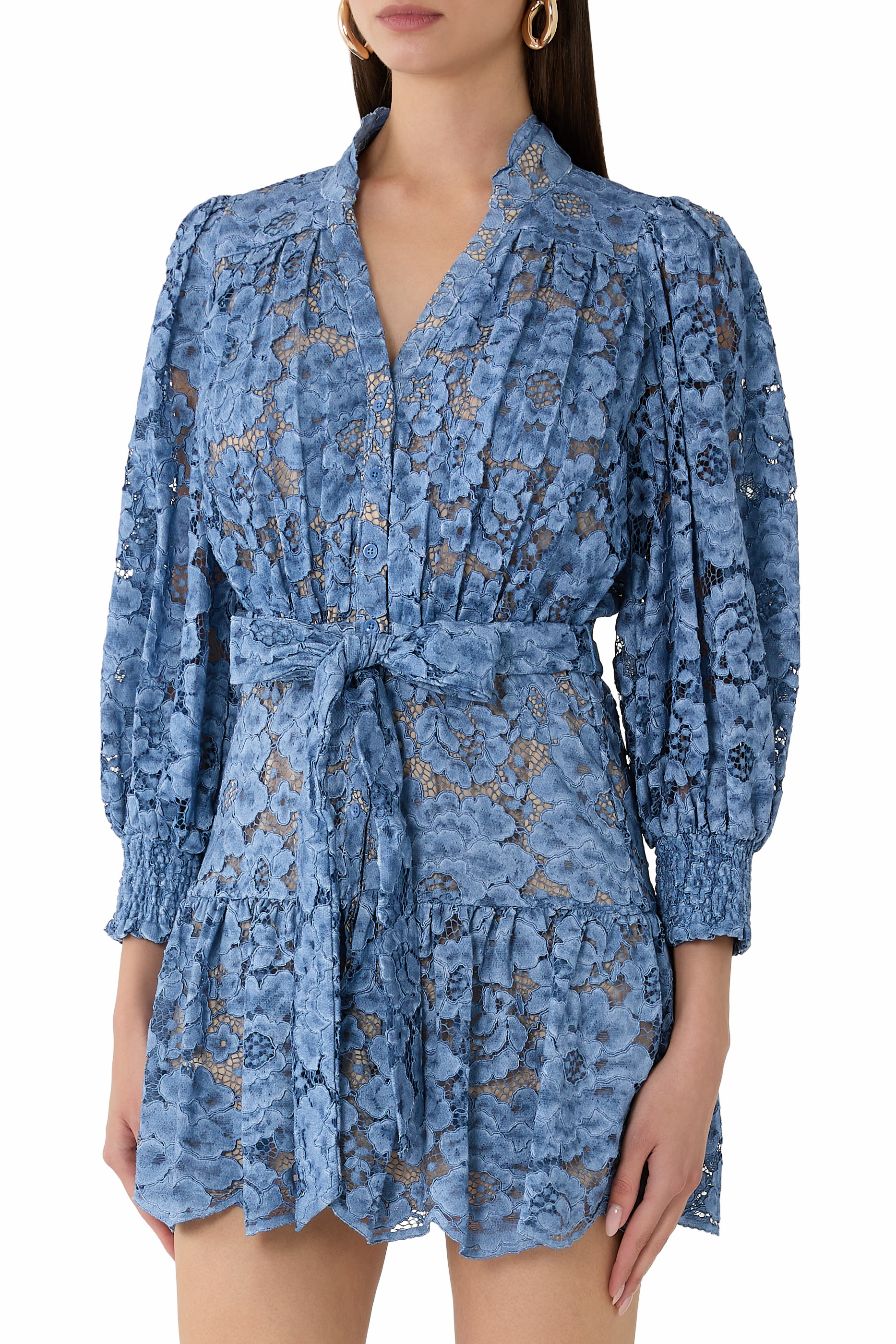 فستان كورا قصير بنمط قميص