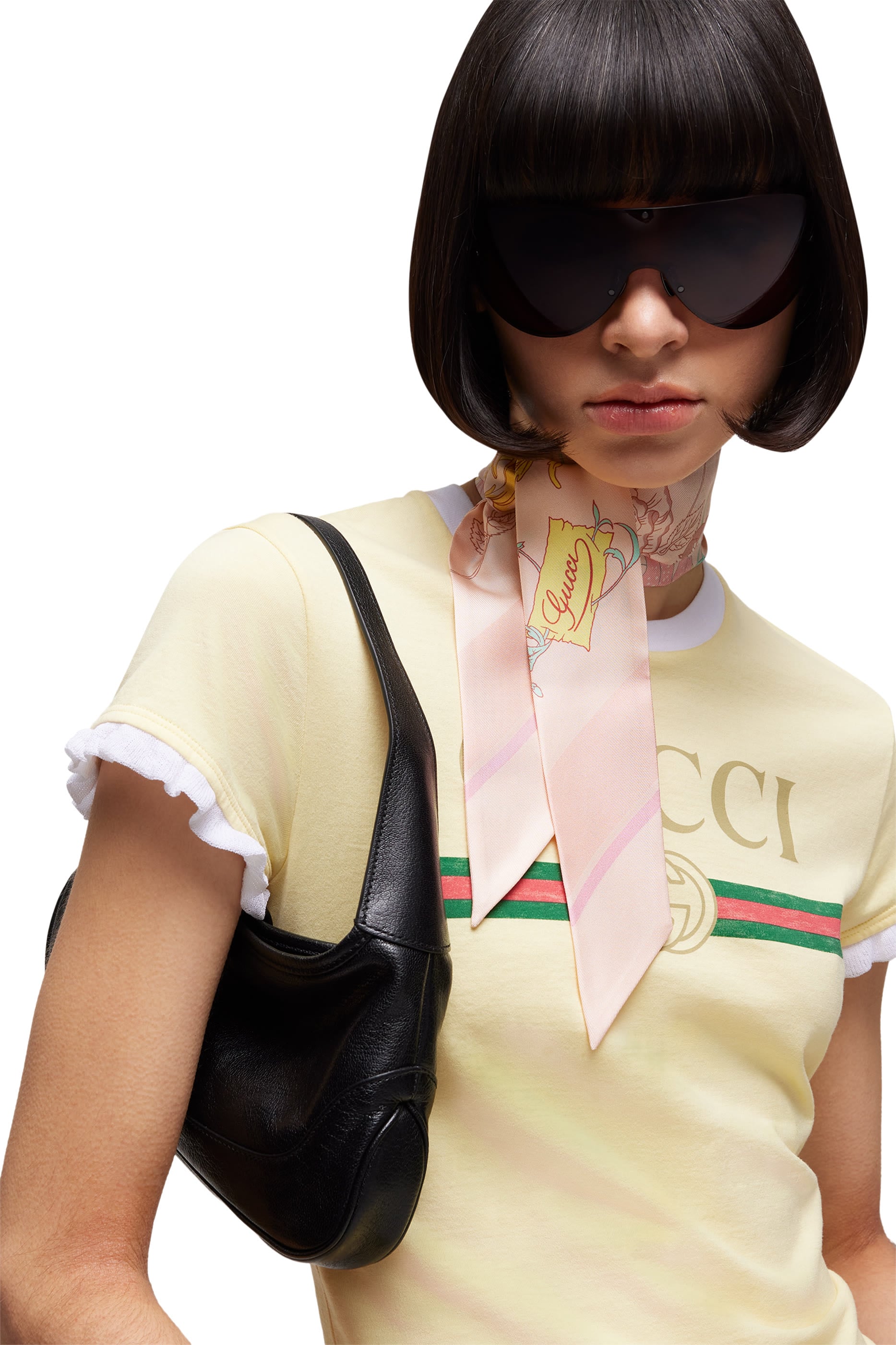 وشاح مزين بطبعات حرير