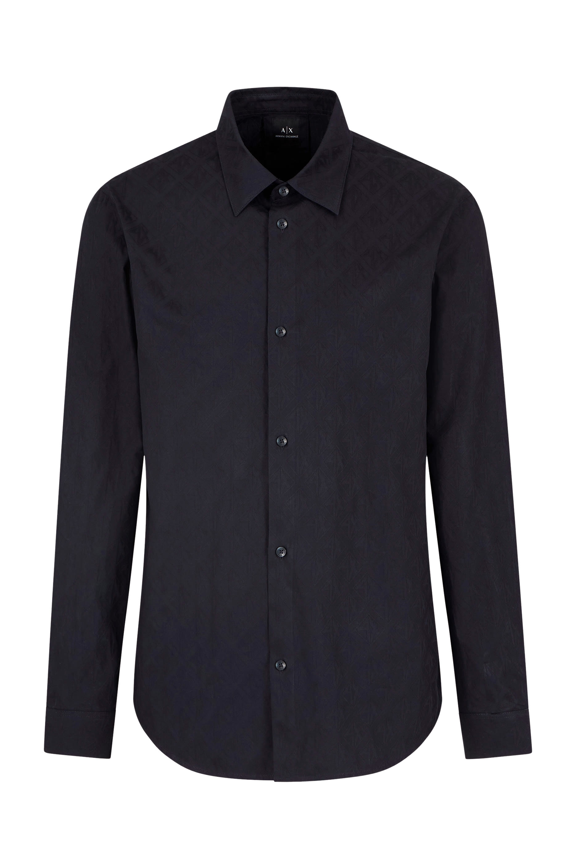 قميص بقصة عادية ونقشة شعار الماركة بالكامل