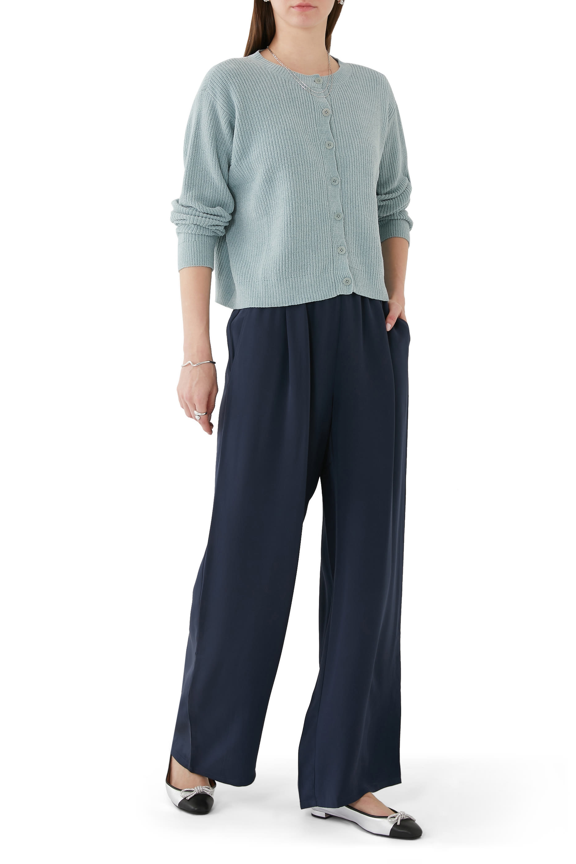 Silk Double Crepe Pants