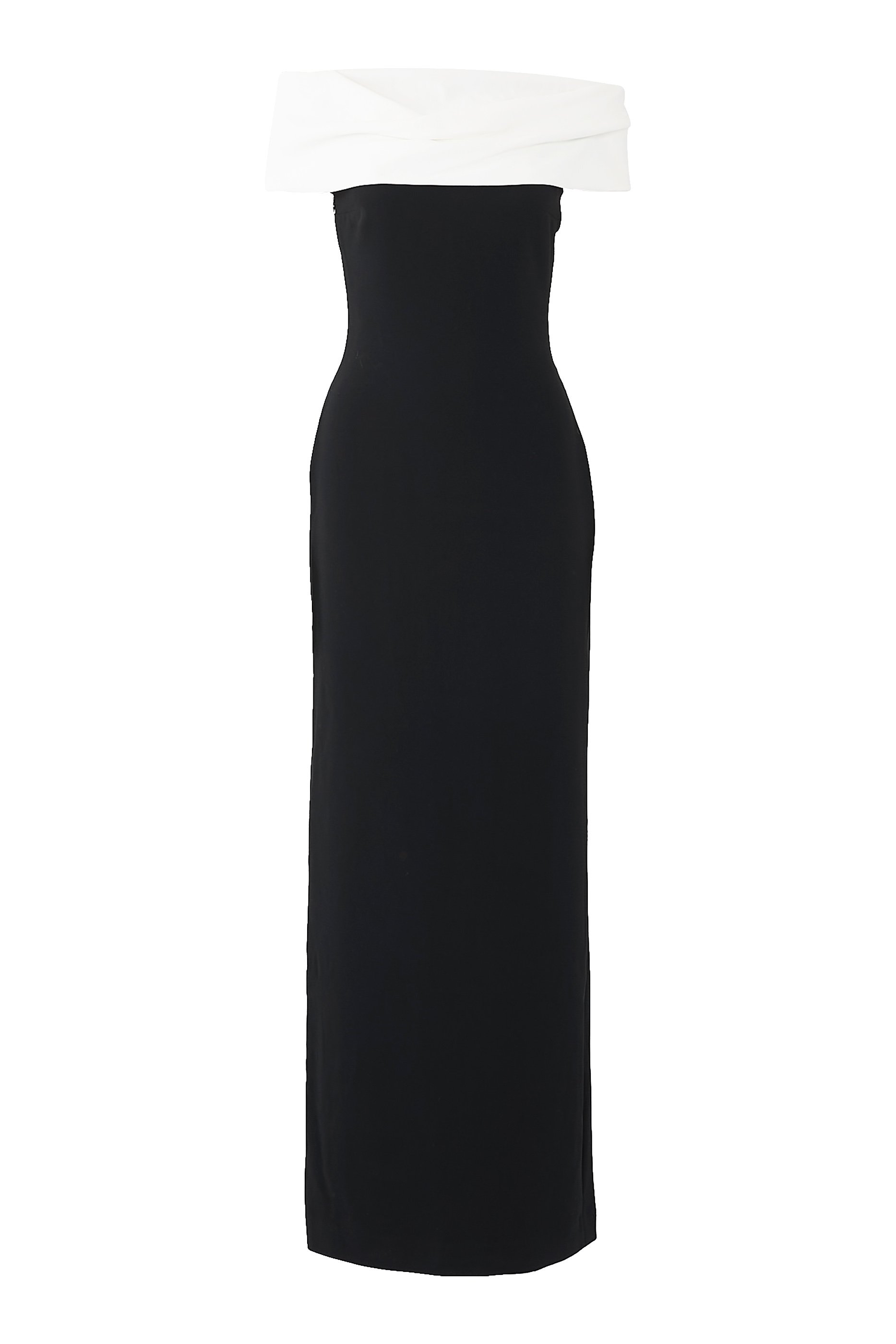 فستان إيفا طويل بأكتاف متساقطة