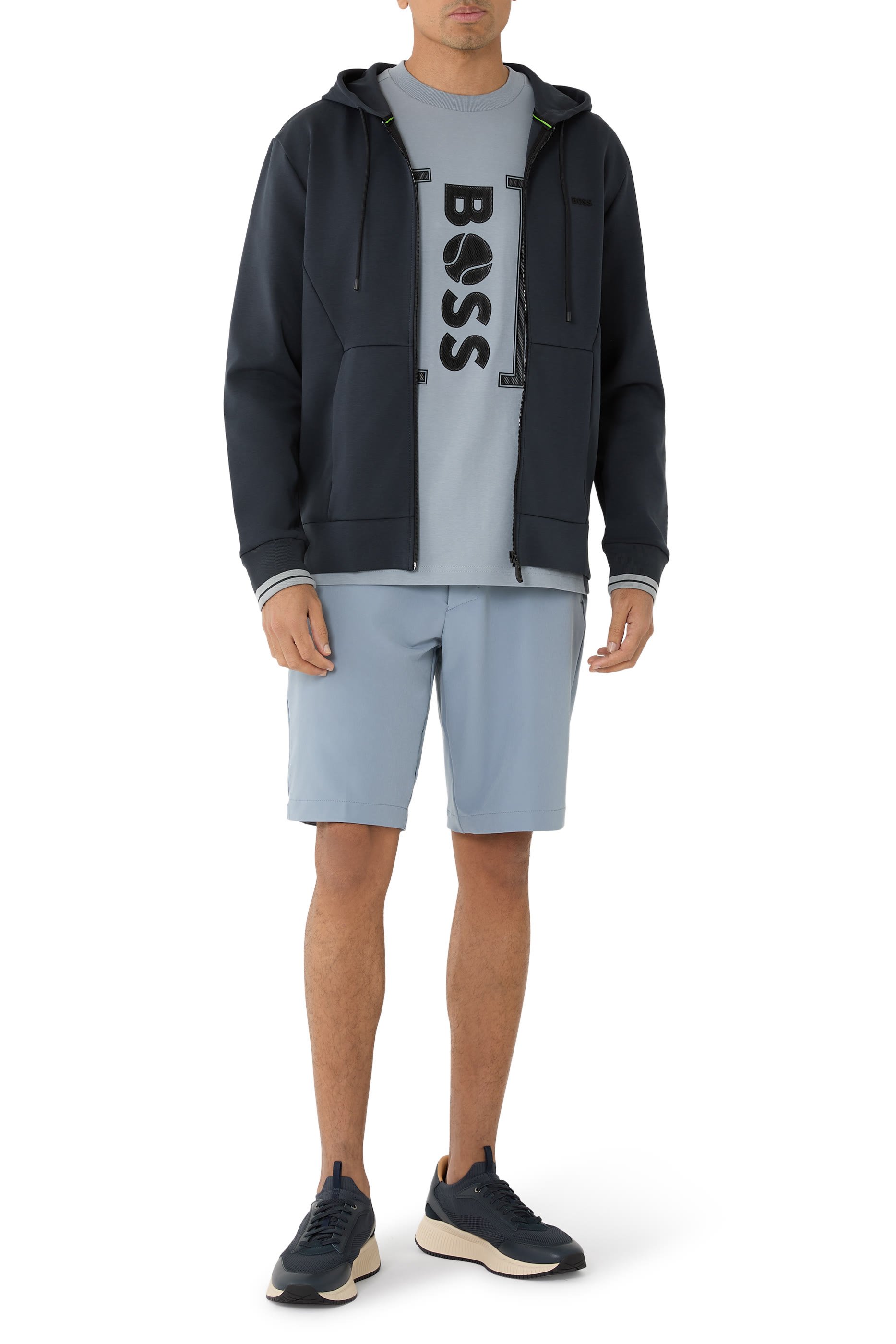 سويت شيرت بسحاب وغطاء رأس