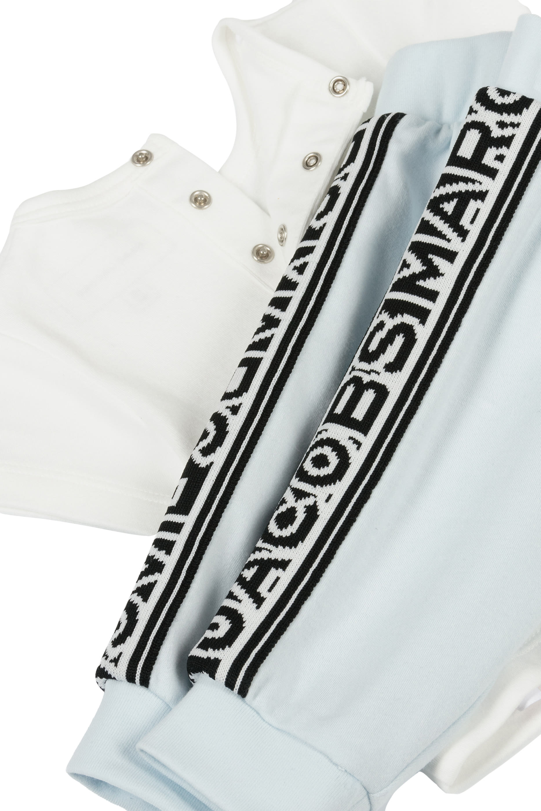 طقم تيشيرت وبنطال وكارديجان قطن للأطفال