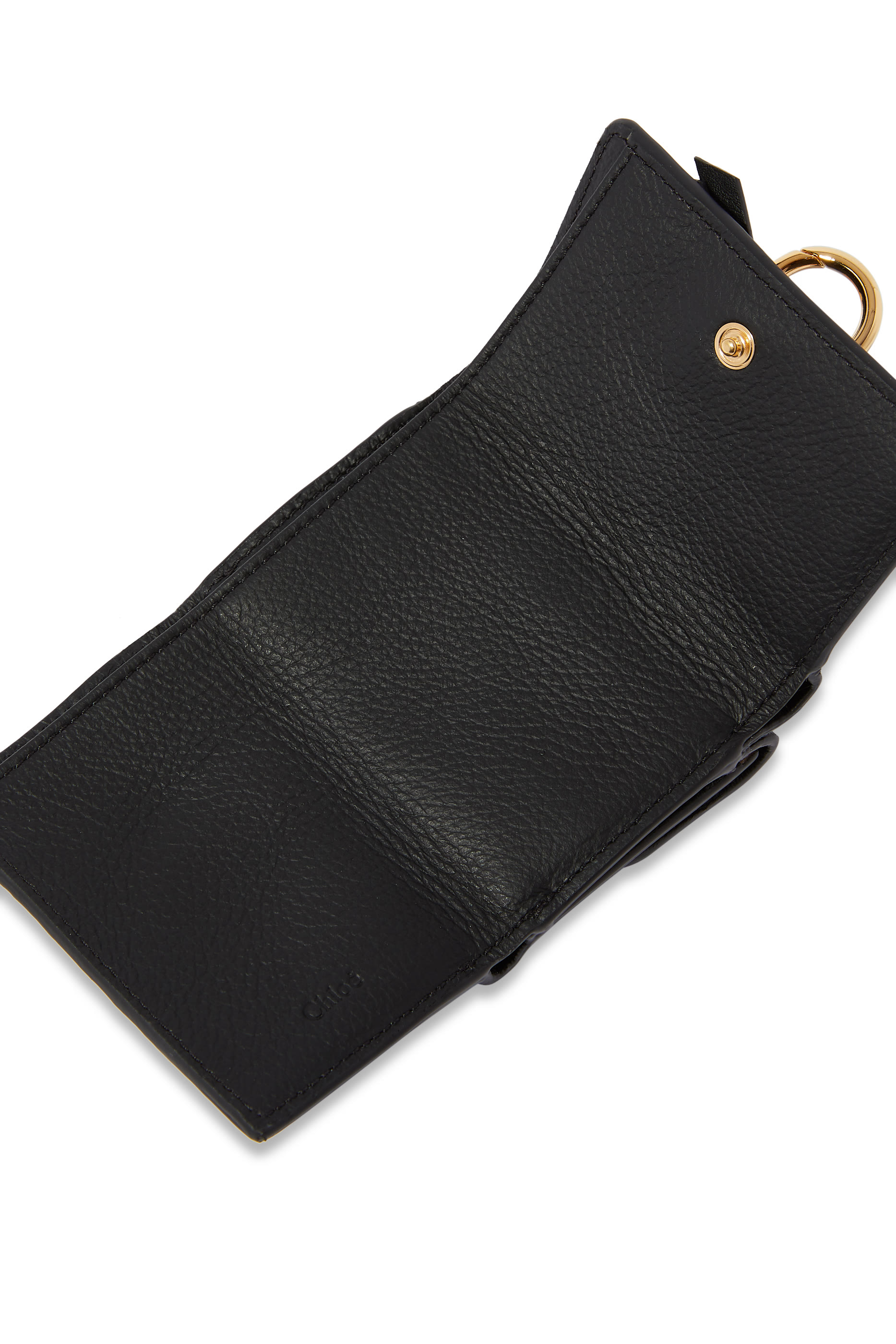 محفظة ألفابت صغيرة بتصميم ثلاثي الطي