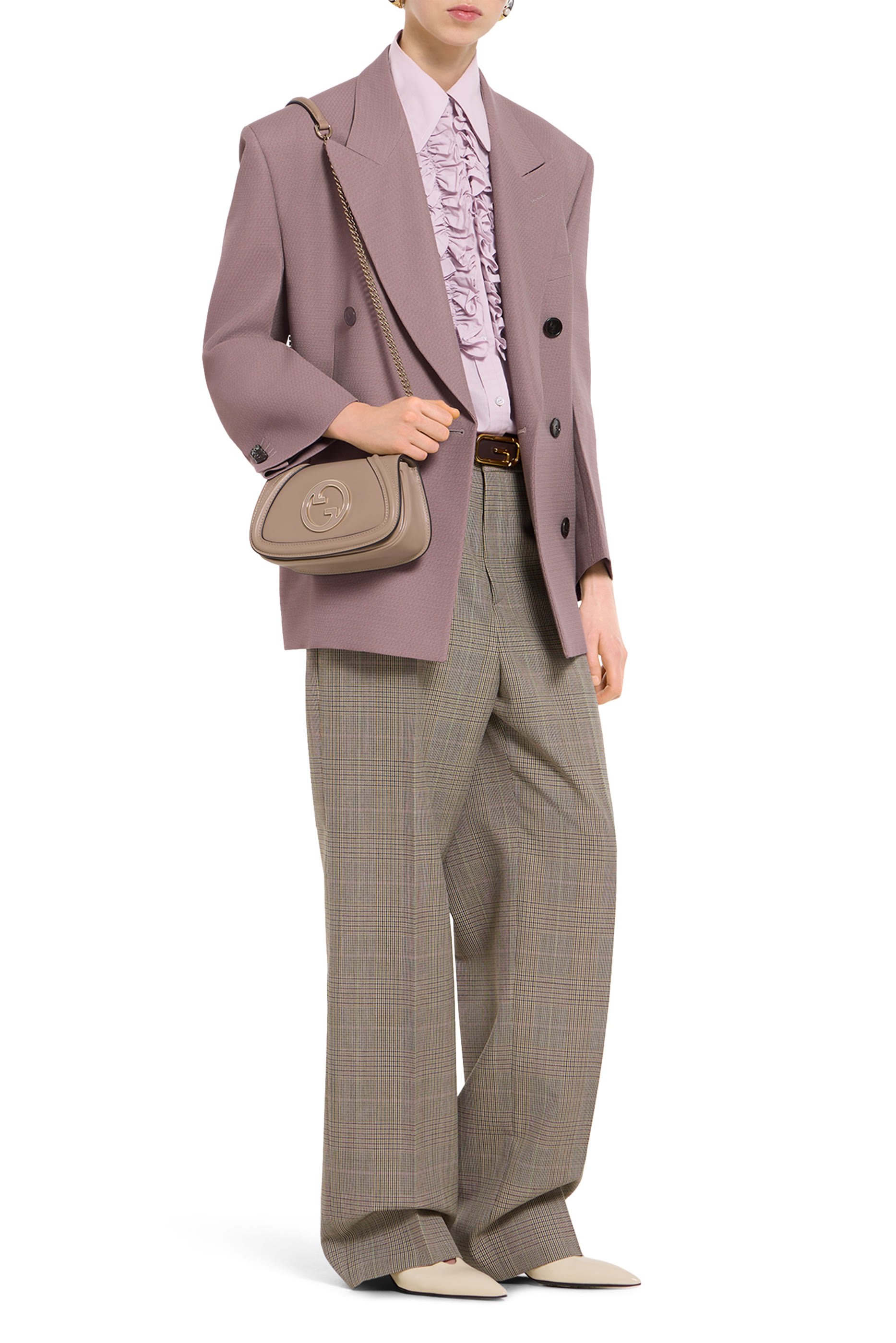 حقيبة كتف بلوندي صغيرة