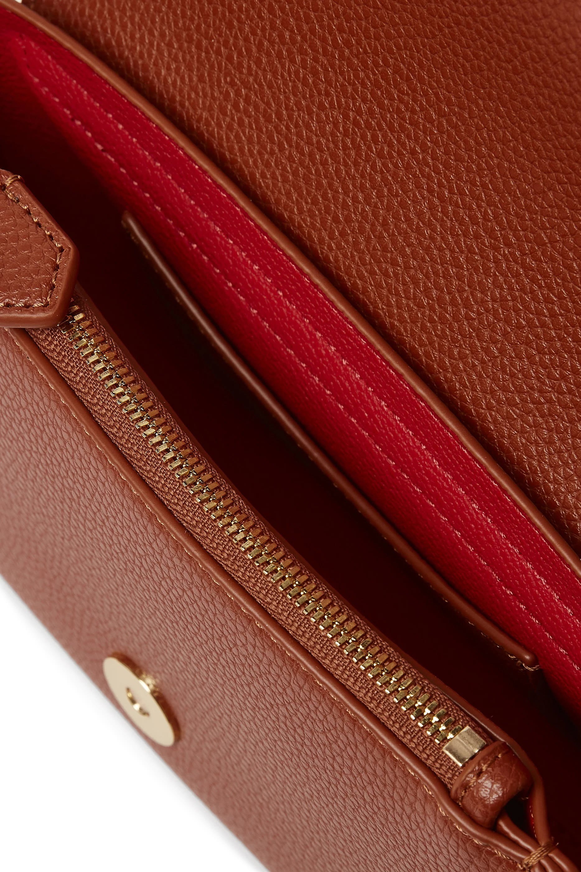 حقيبة كتف صغيرة بطبعة جلد غزال جلد صناعي