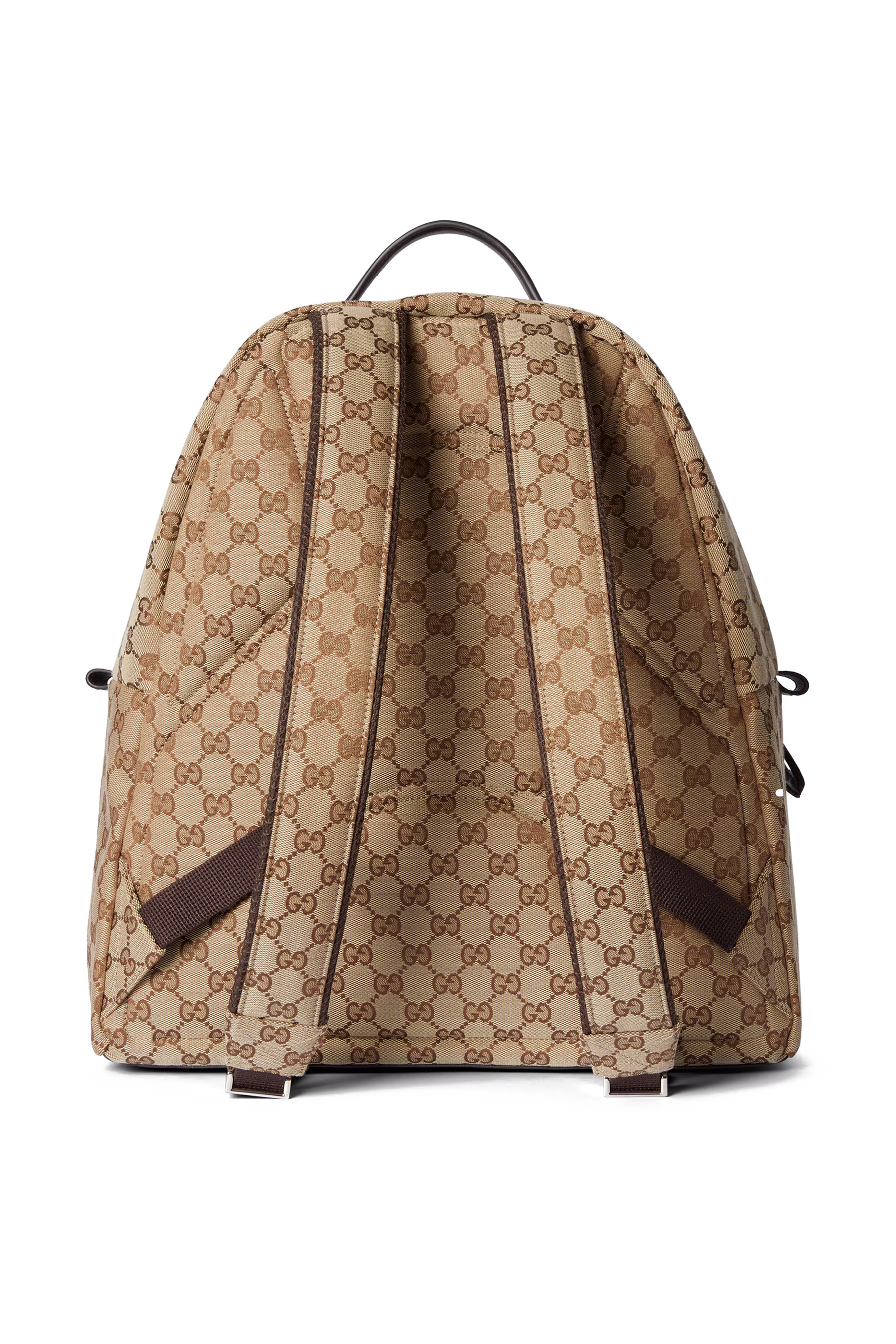 حقيبة ظهر متوسطة بشعار حرفي الماركة وشريط ويب