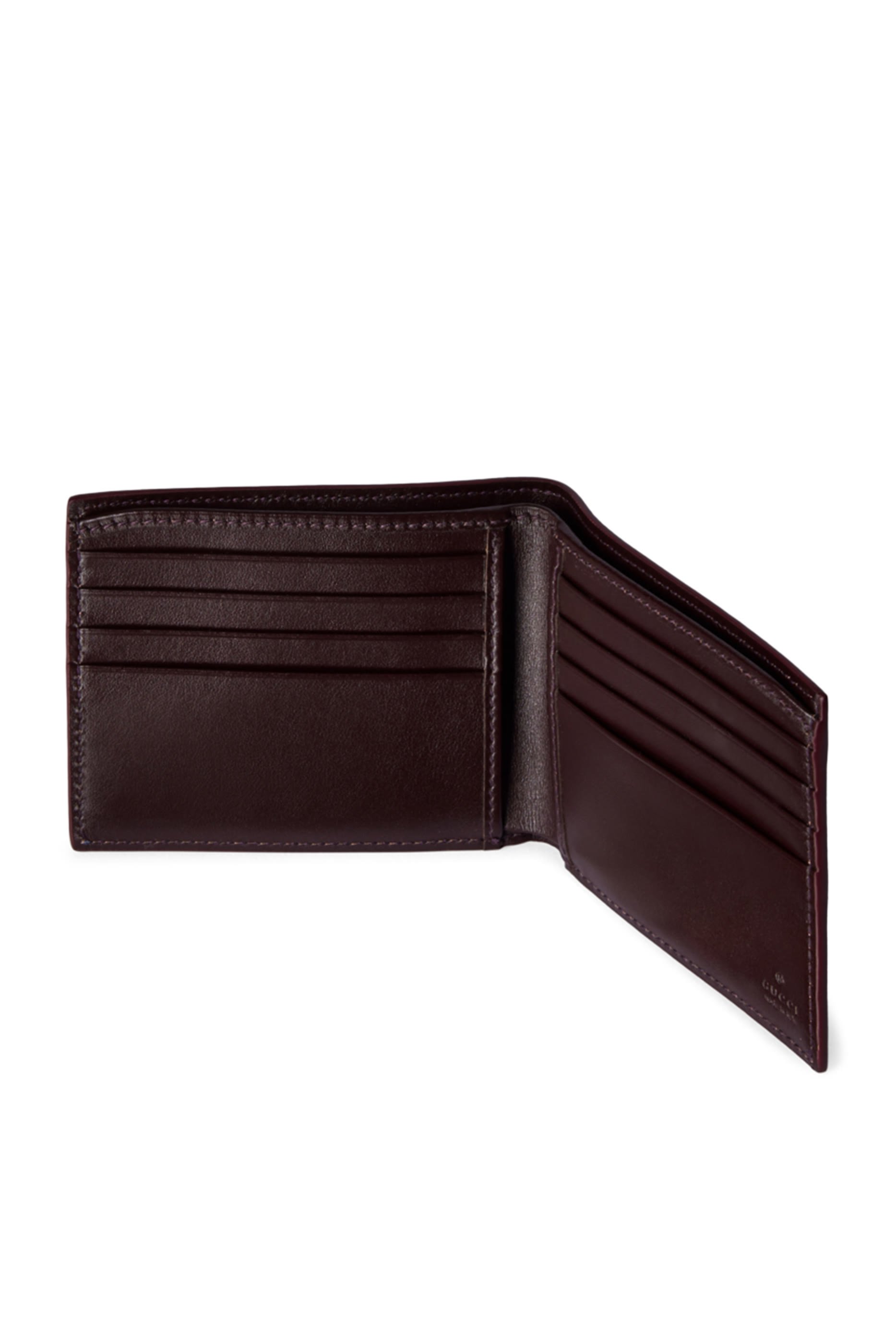 محفظة بتصميم ثنائي الطي بنقشة حرفي شعار الماركة