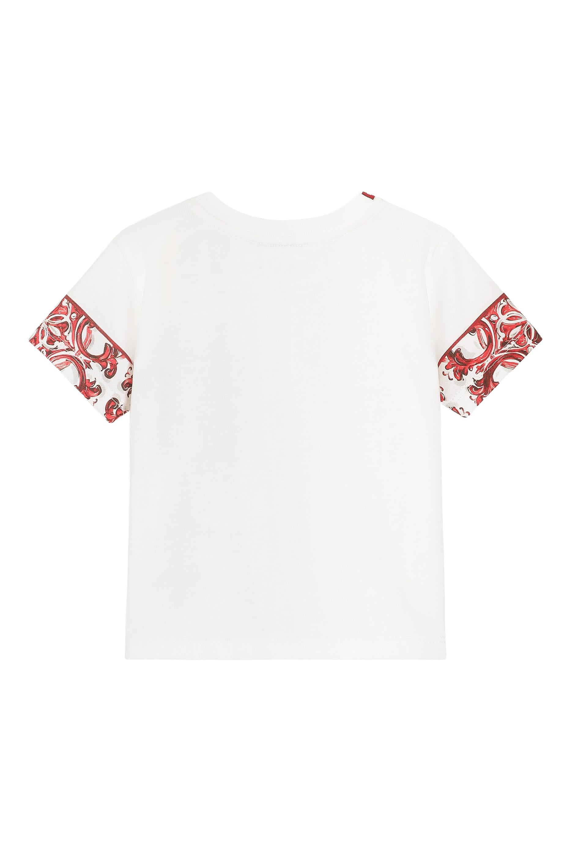 Kids Majolica-Print Breast Pocket T-Shirt