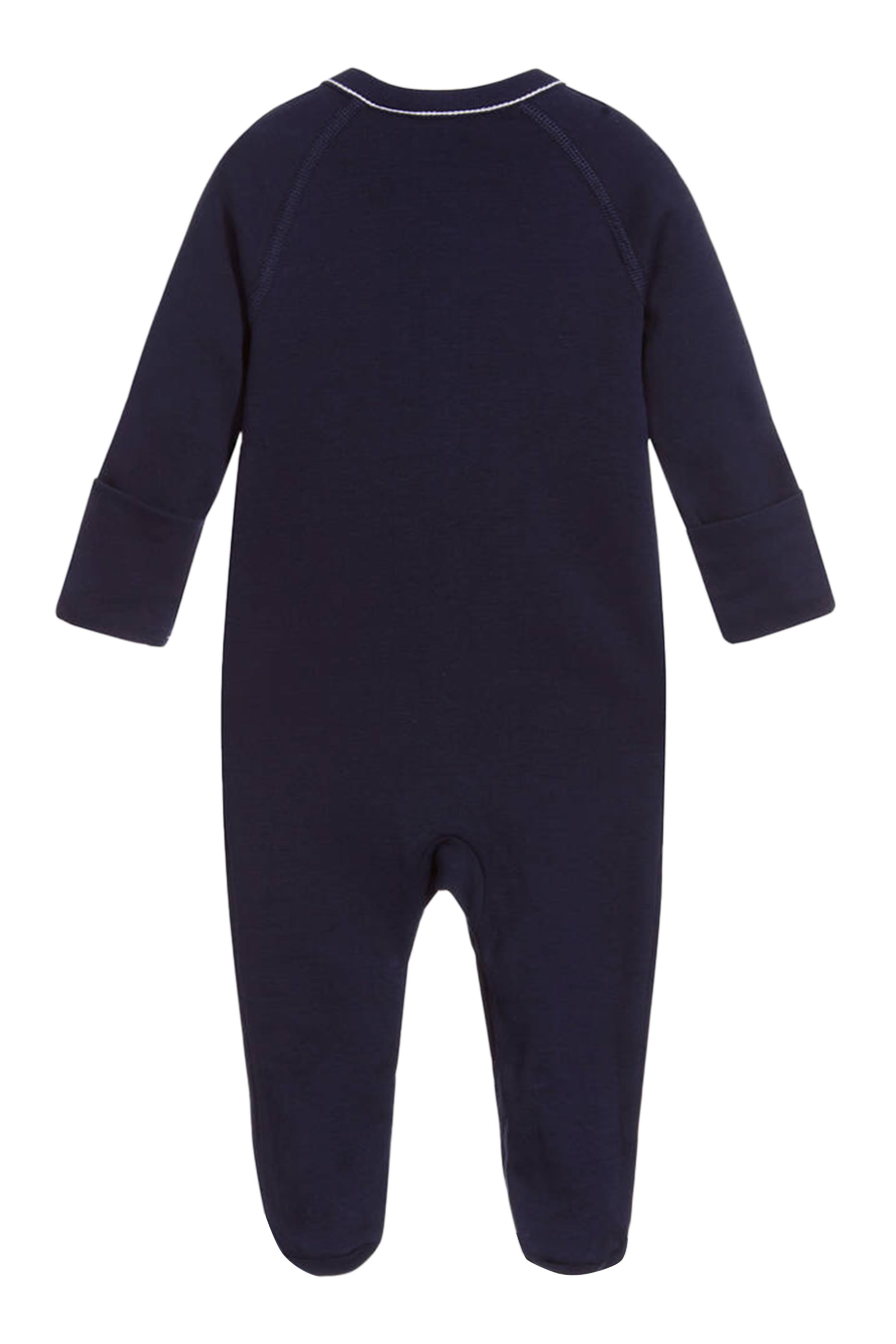 لباس قطعة واحدة بقدمين بشعار قطن