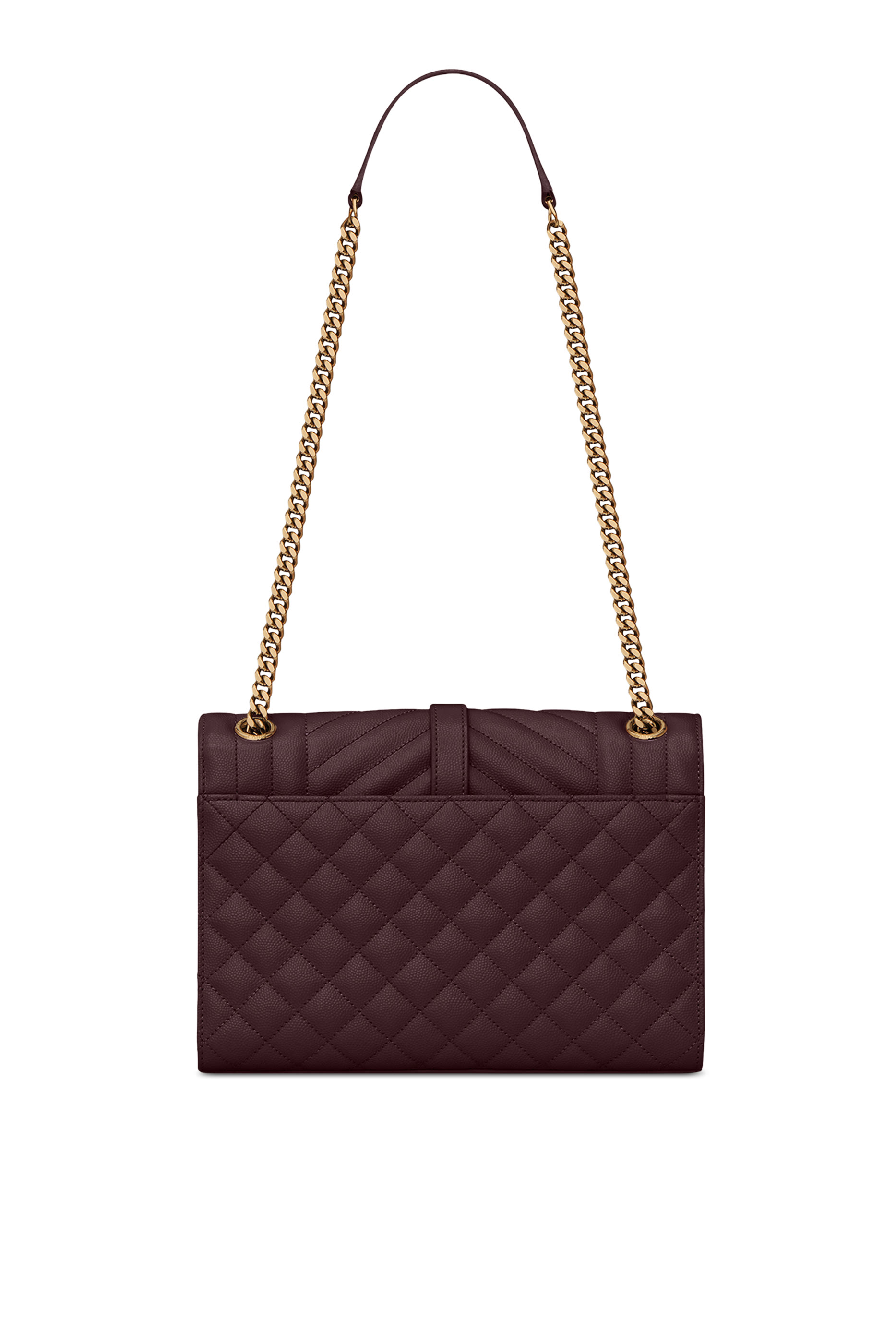 حقيبة متوسطة بتصميم ظرف جلد بارز الملمس