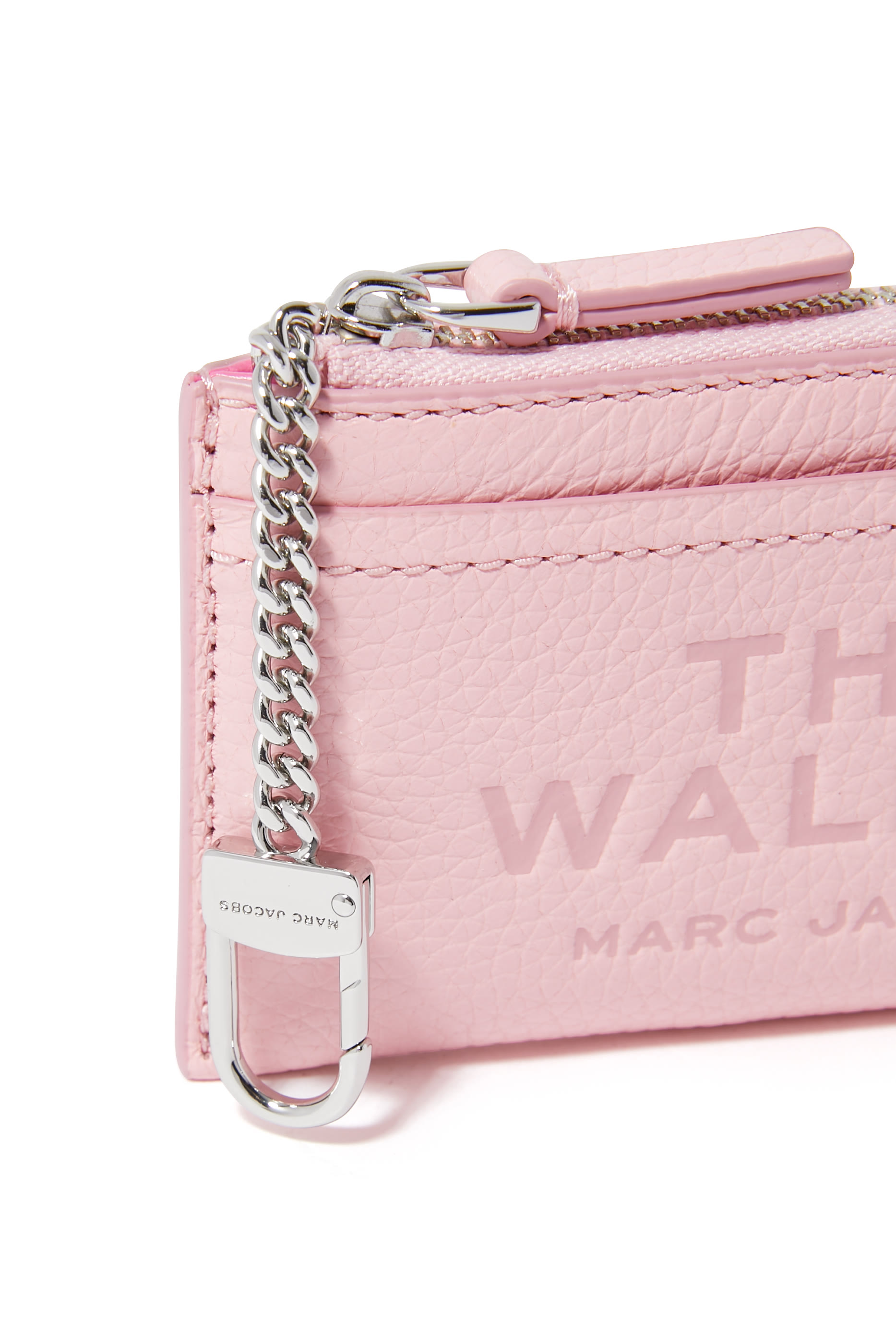 محفظة بفتحات عدة وسحاب علوي جلد