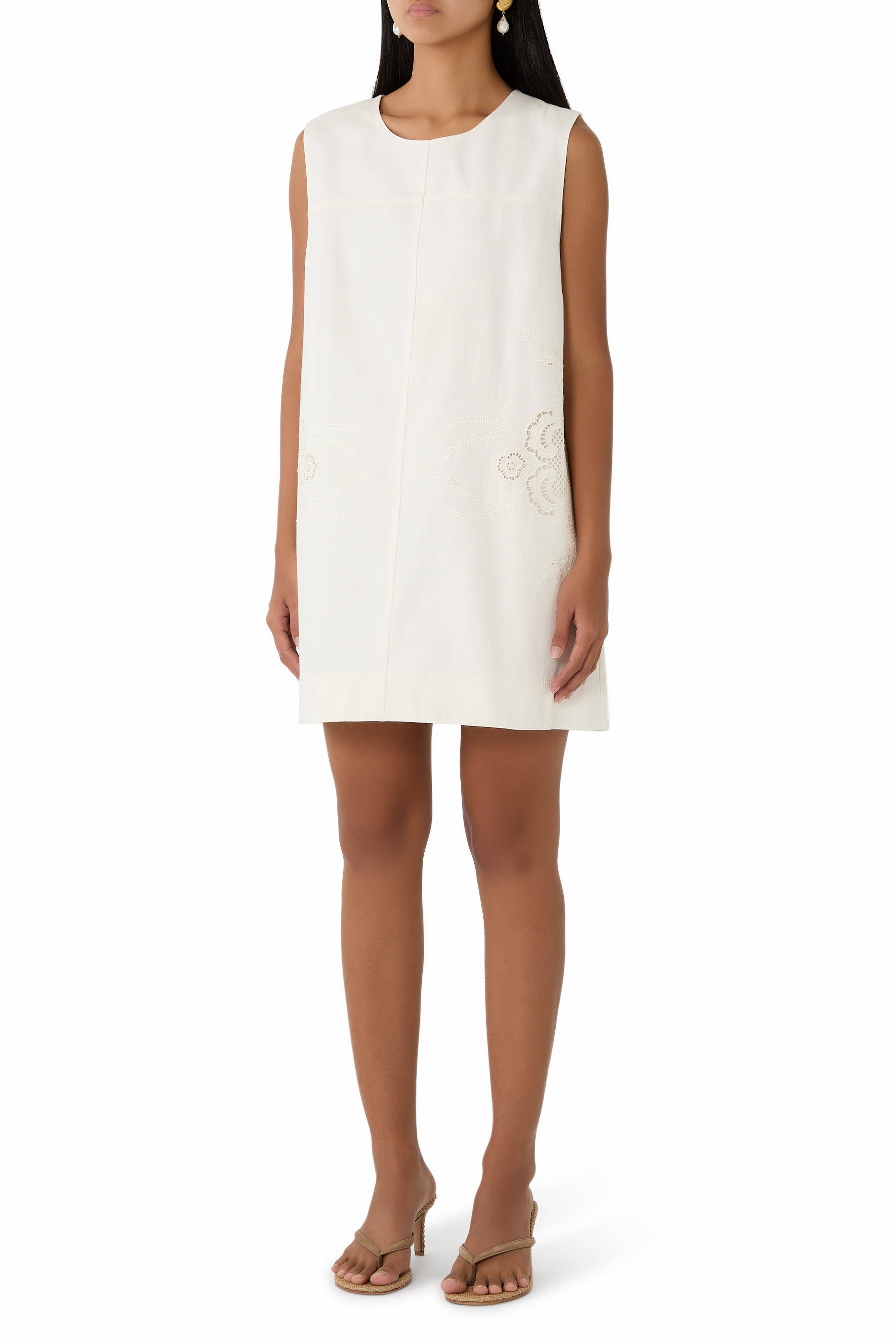 Halo Embroidered Mini Dress