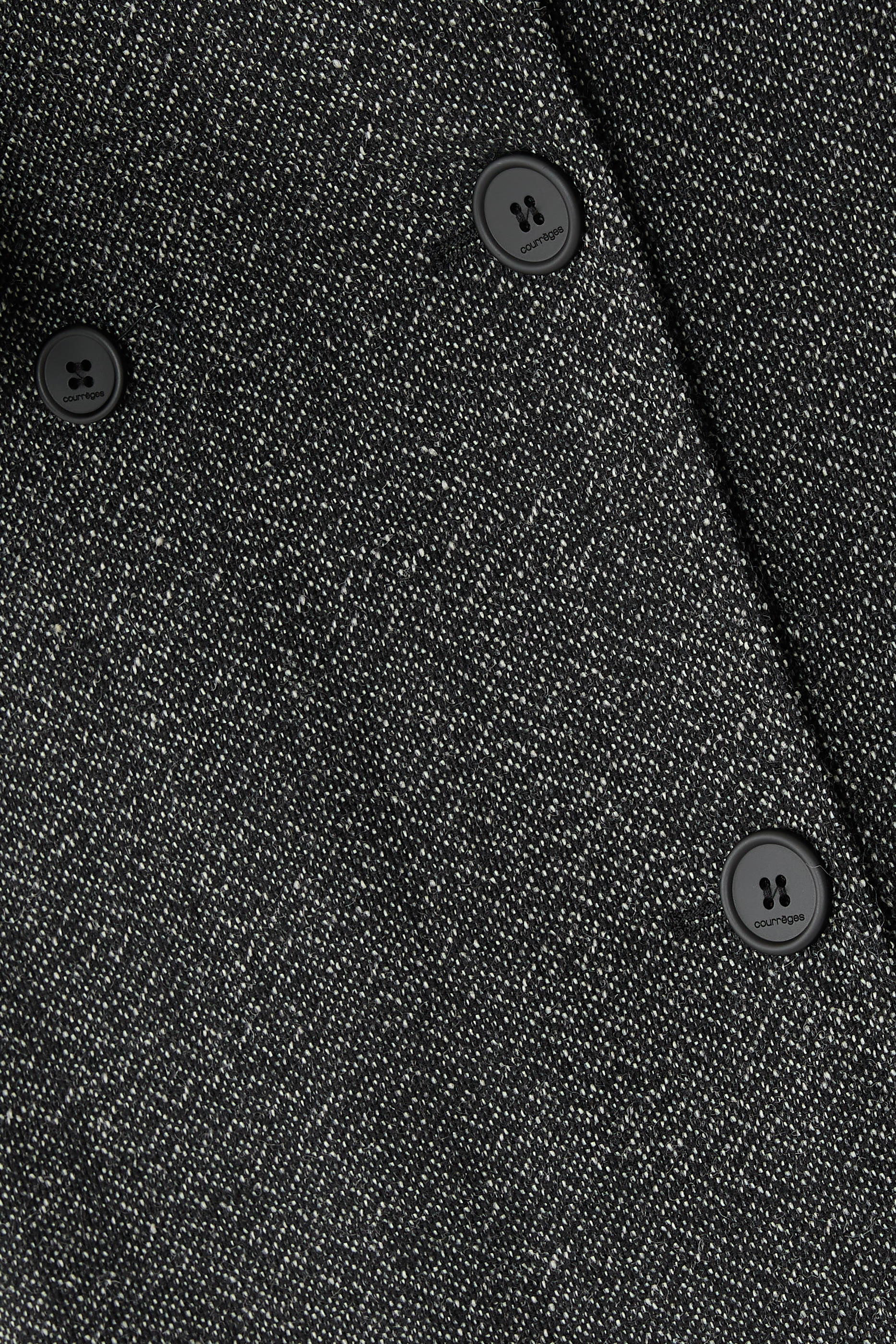 معطف ترنش بتفاصيل بتصميم مائل صوف مطاطي