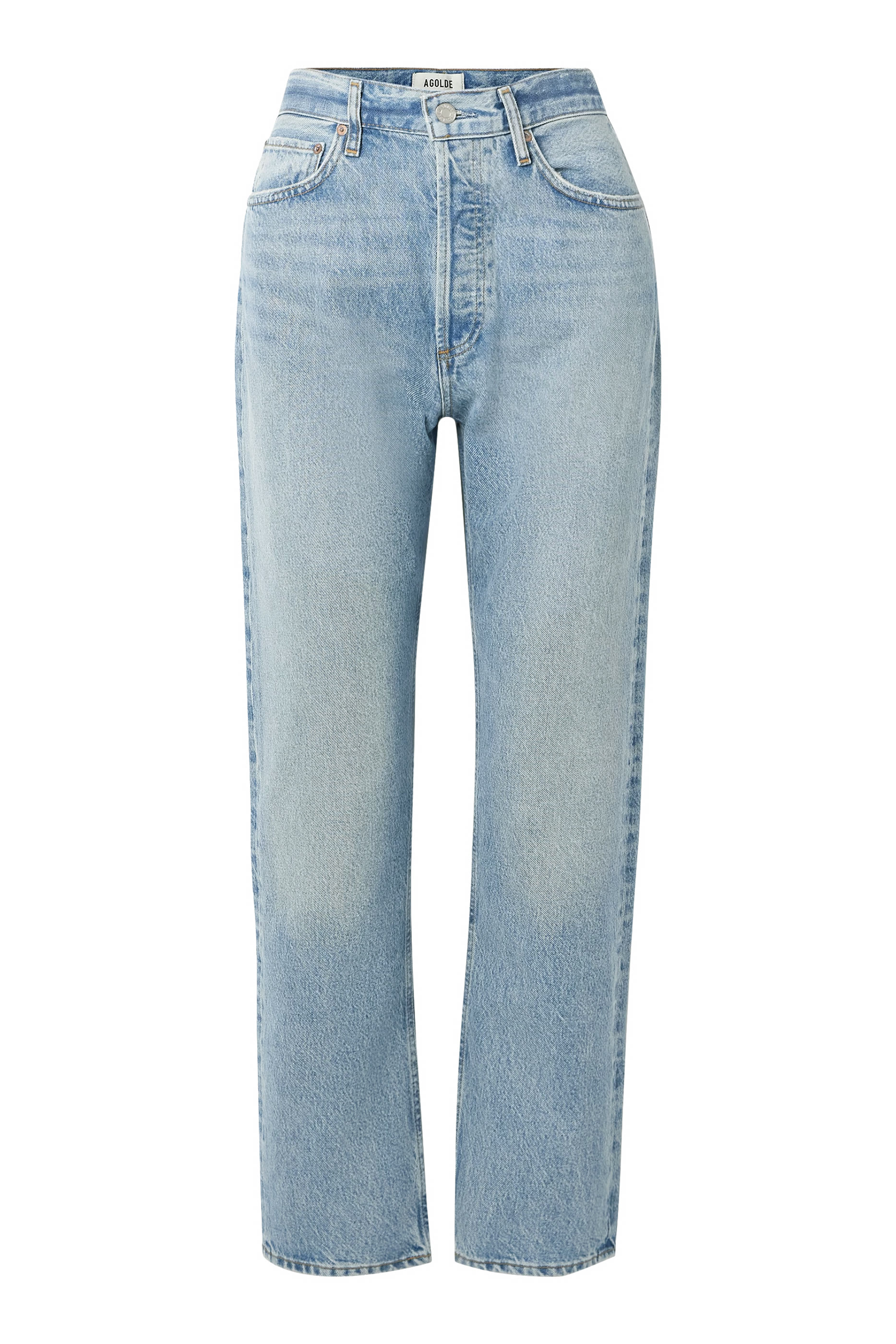 بنطال جينز ناينتيز قصير بخصر مرتفع