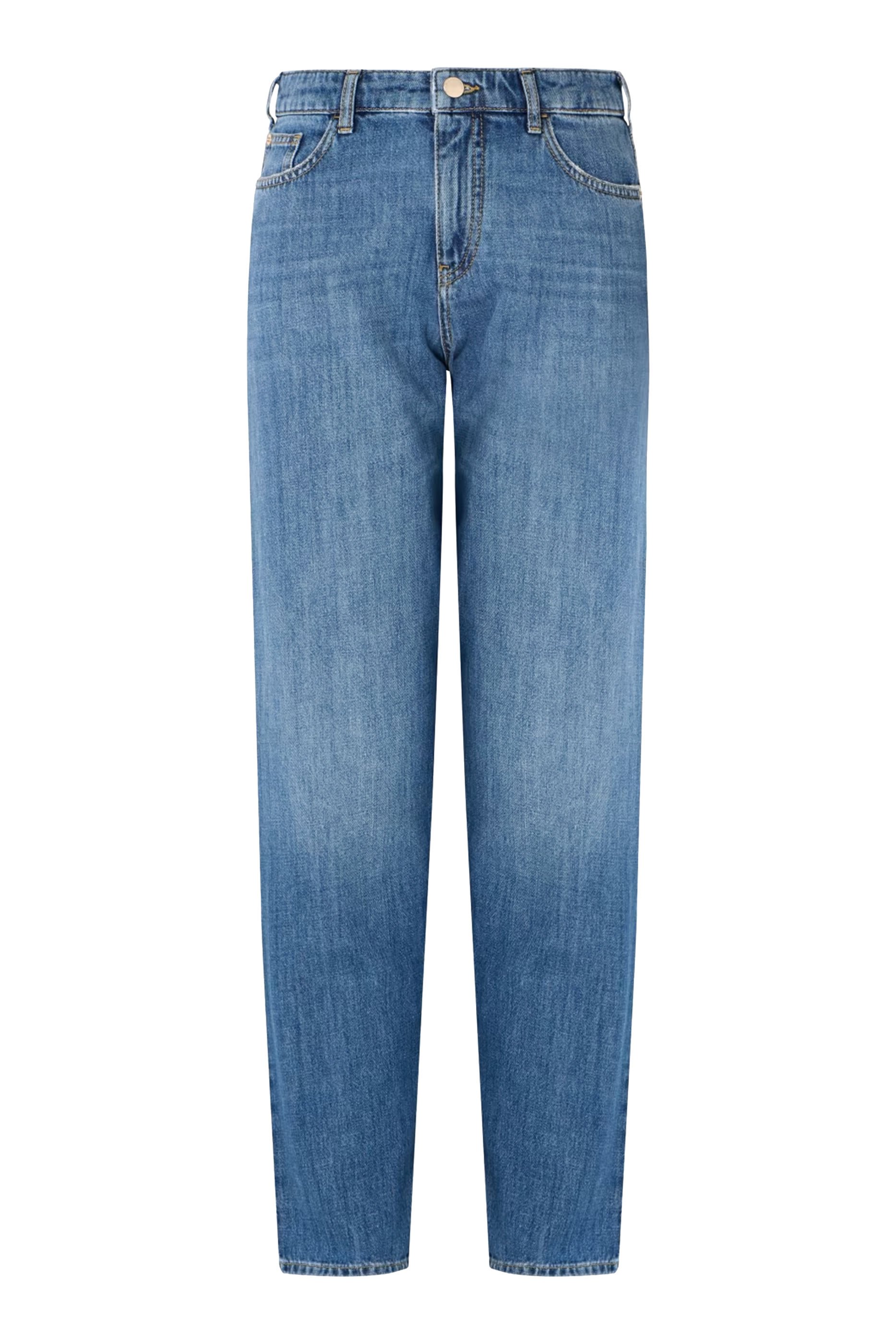 بنطال جينز 90 جي بقصة تضيق قليلاً باتجاه الحافة قطن دنيم