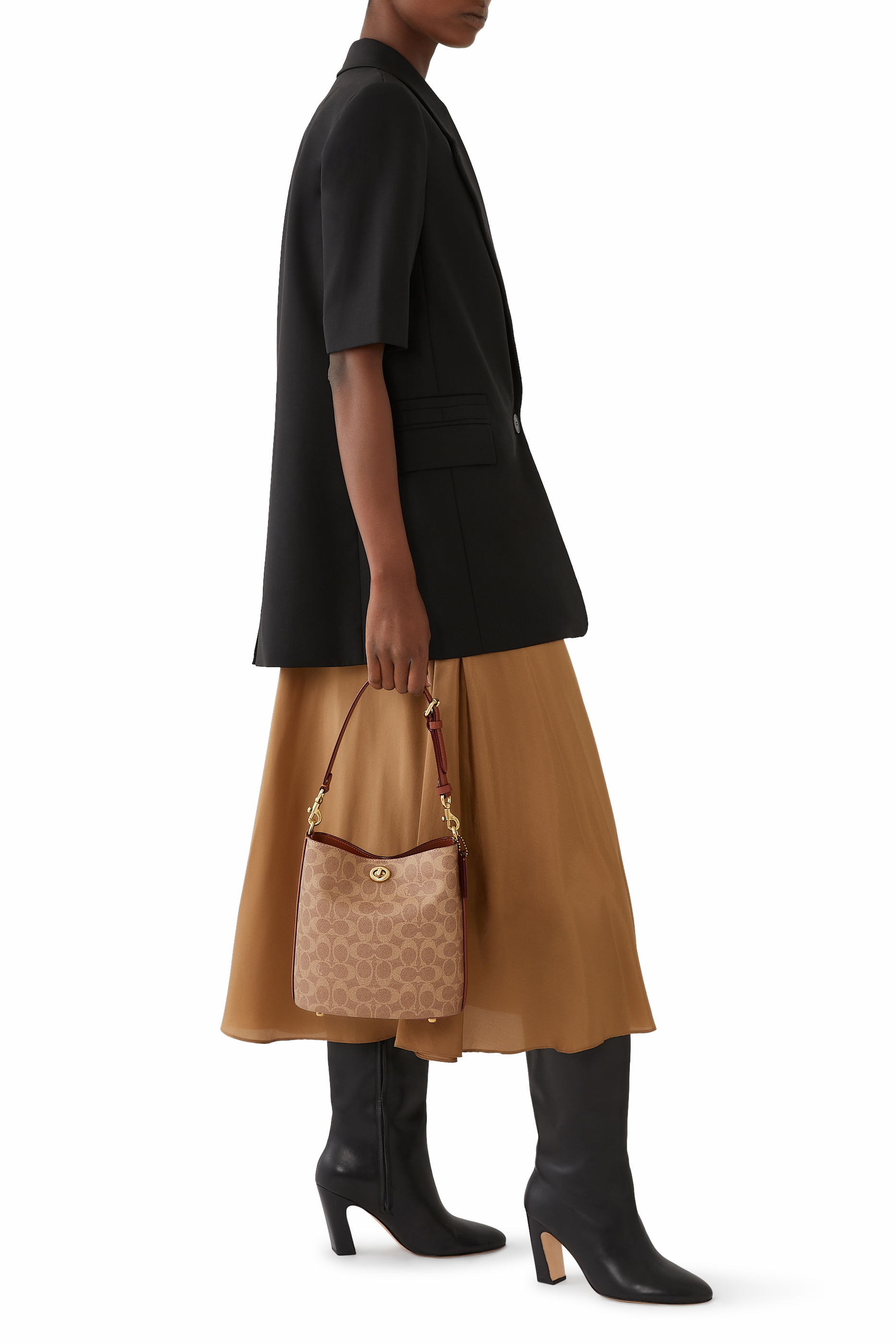 حقيبة باكيت ويلو 19 جلد ناعم