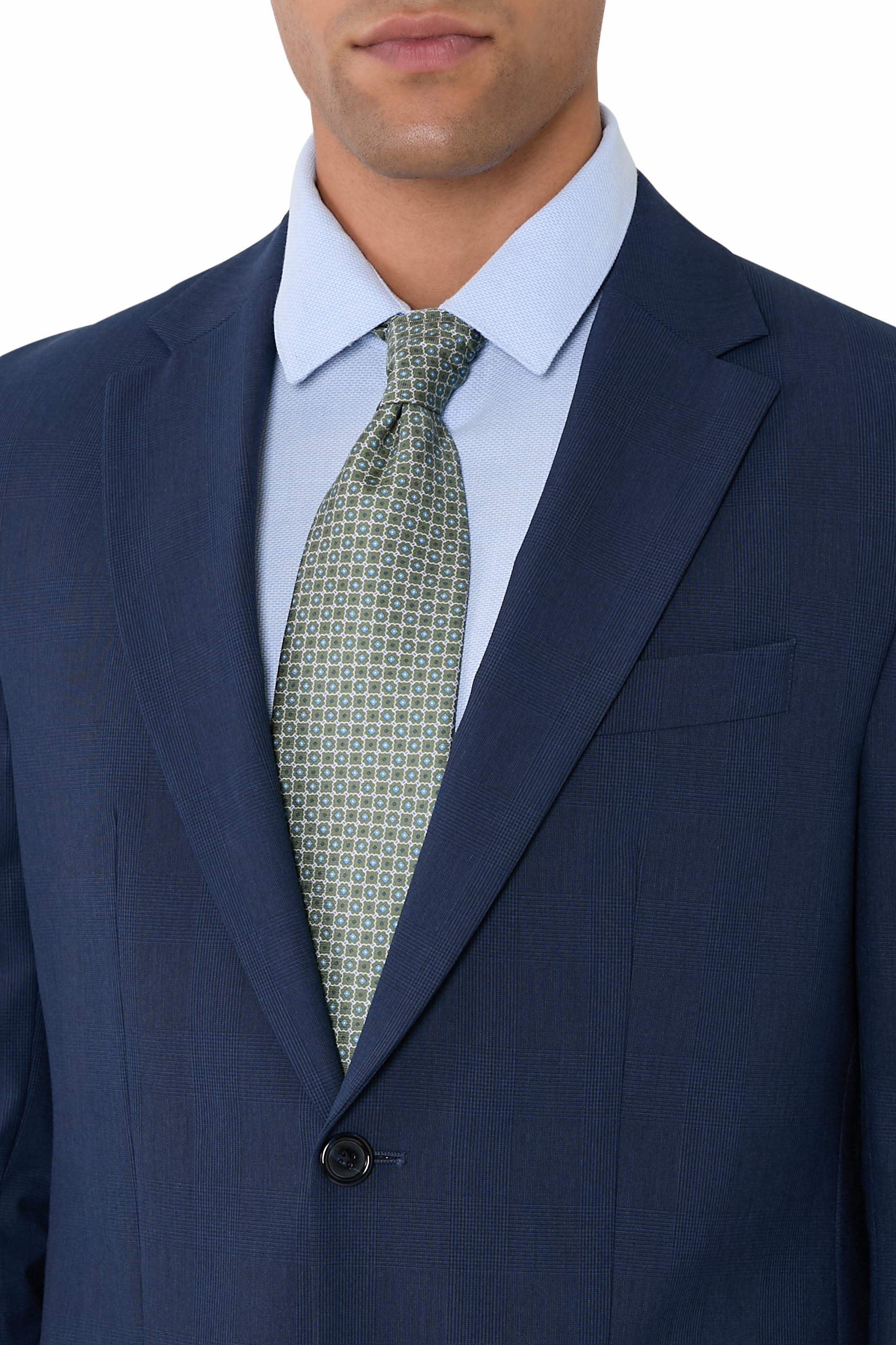 ربطة عنق بنقشة هندسية حرير