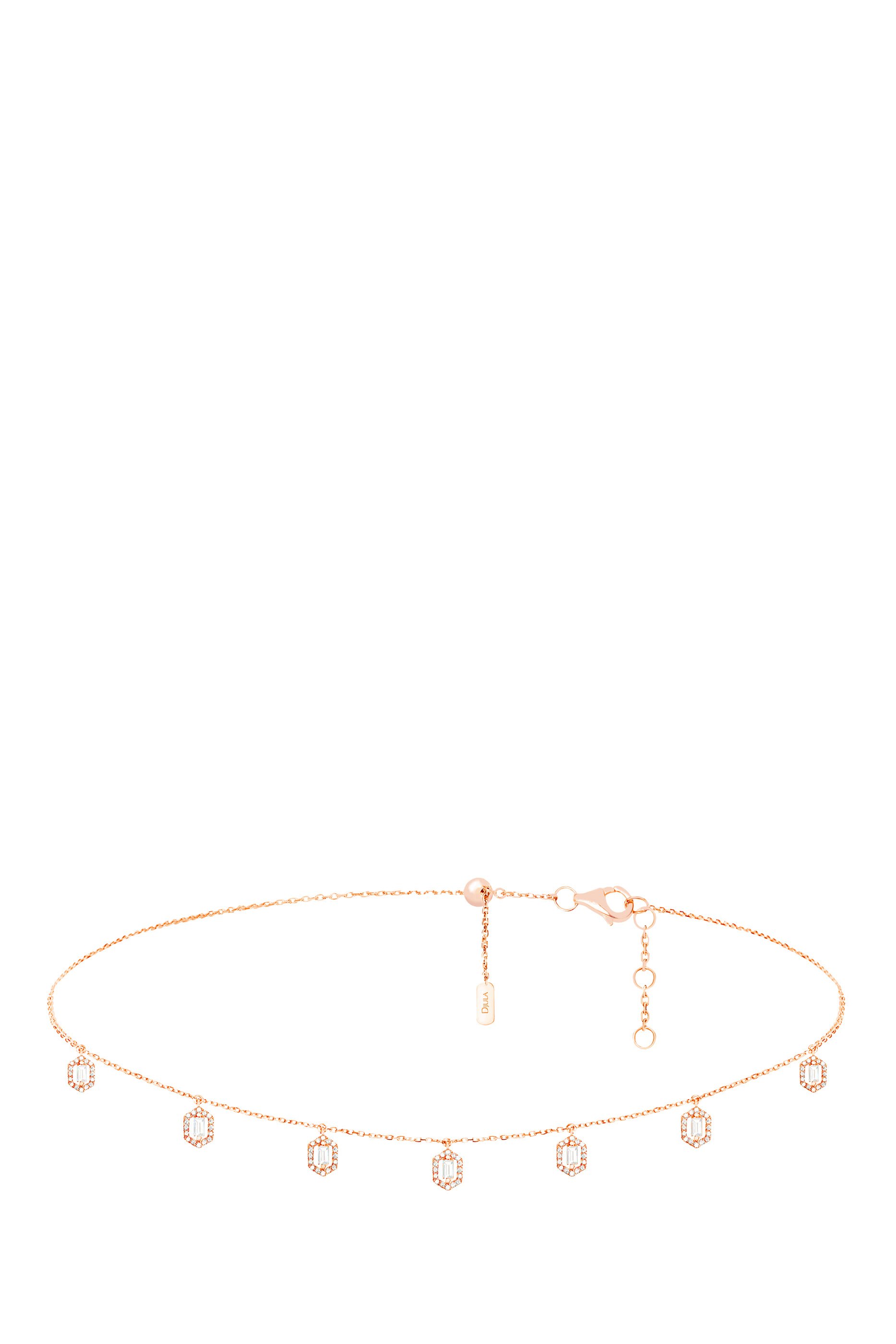 قلادة إكلات مرصعة بماس، ذهب وردي عيار 18