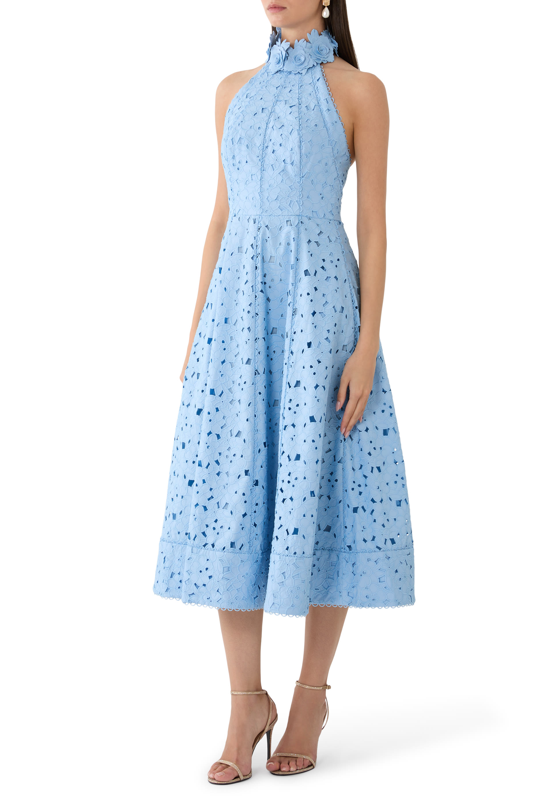 فستان نوفولا متوسط الطول برباط حول الرقبة