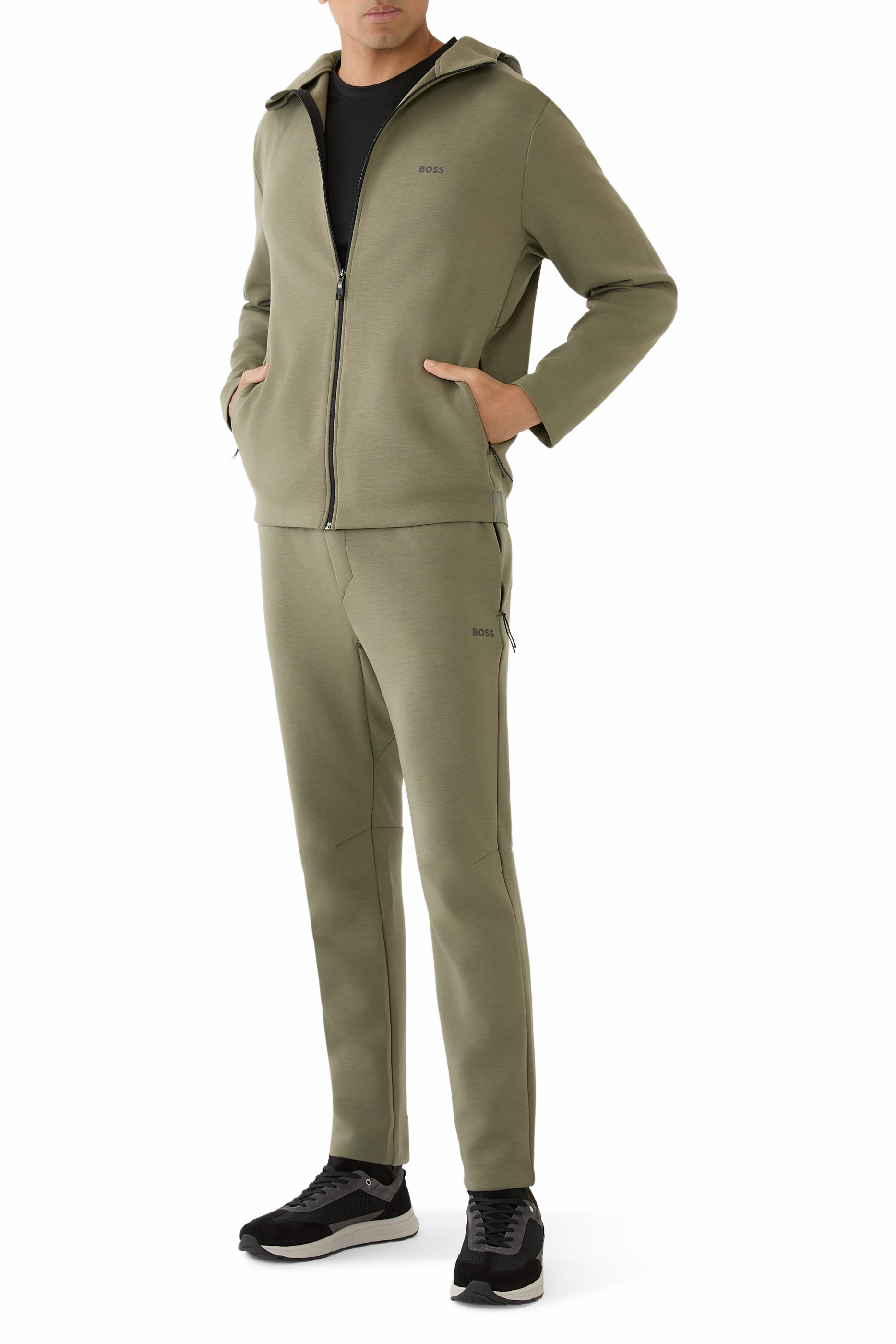 سويت شيرت بقصة عادية وسحاب