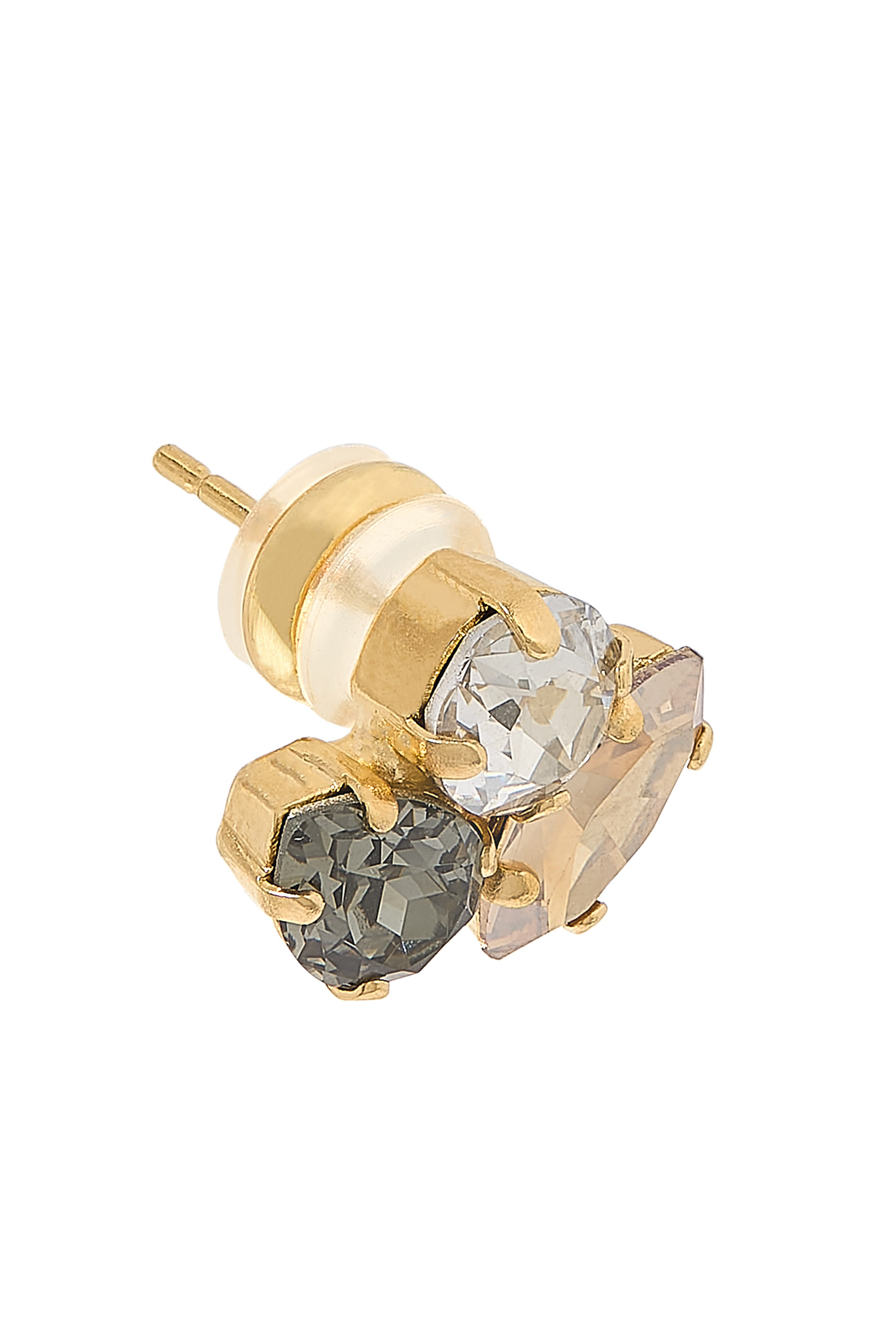 أقراط انا مرصعة بكريستال سواروفسكي، نحاس مطلي بذهب عيار 18