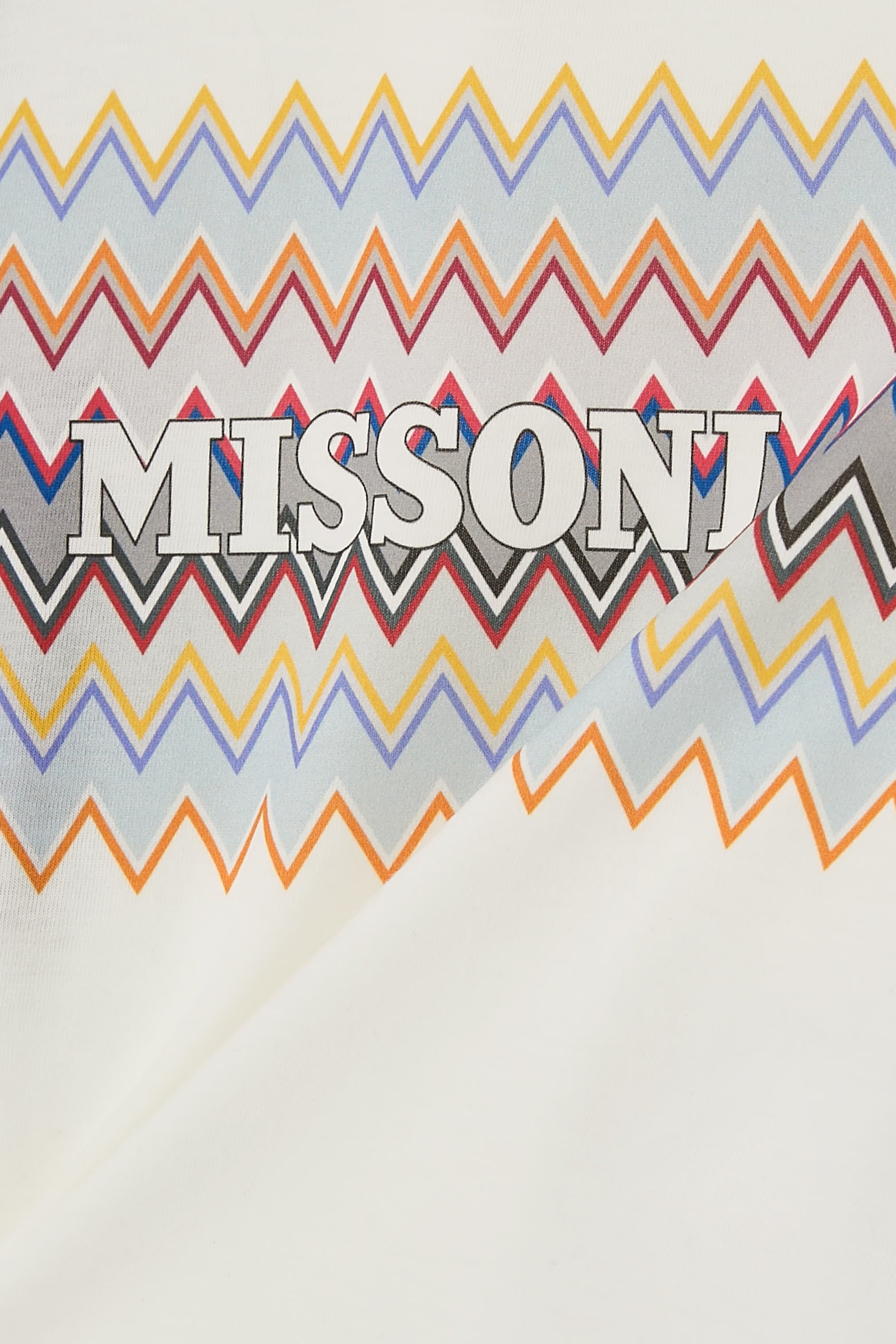 Kids Zigzag & Logo Print T-Shirt