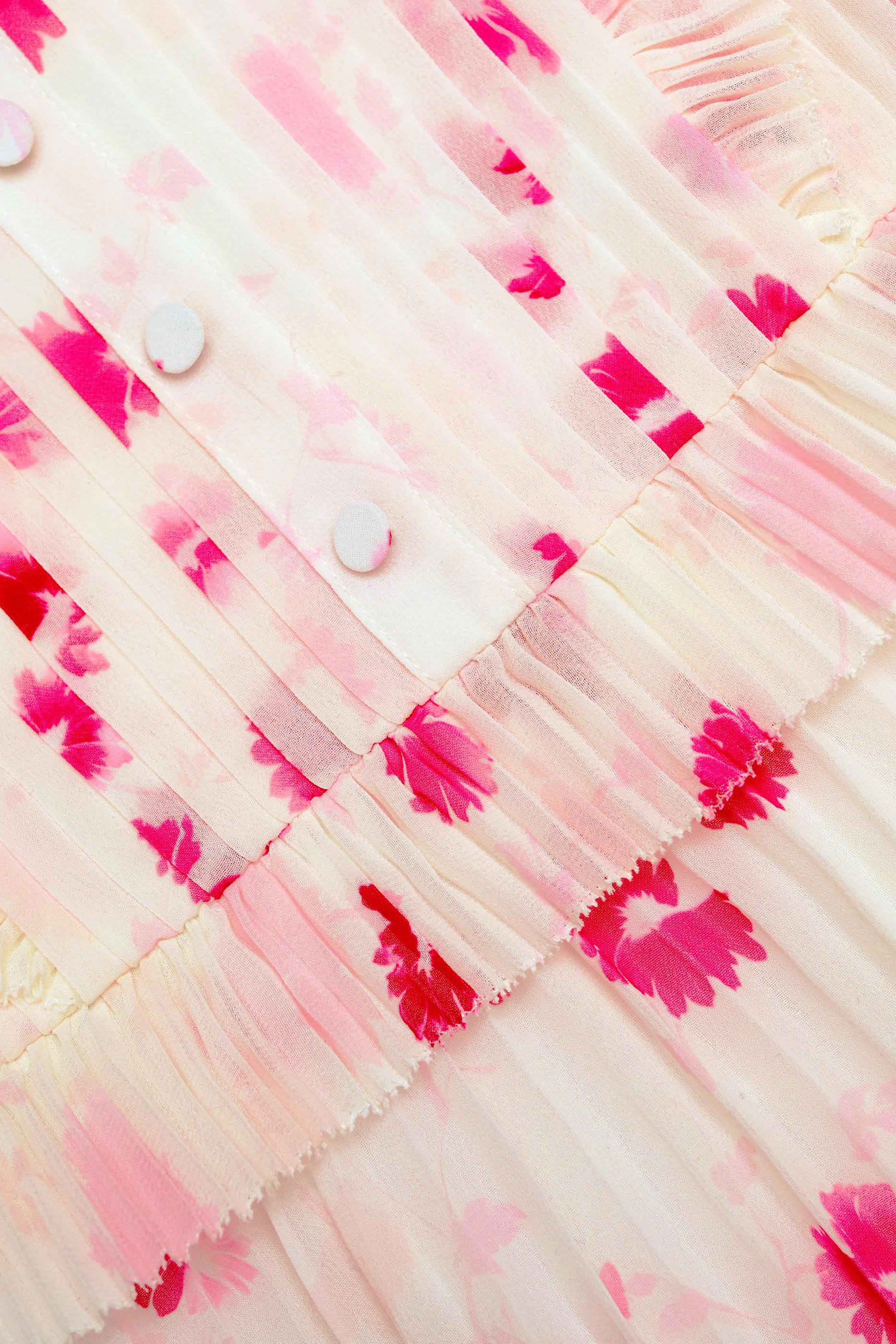 فستان متوسط الطول بطبعة شيفون للأطفال