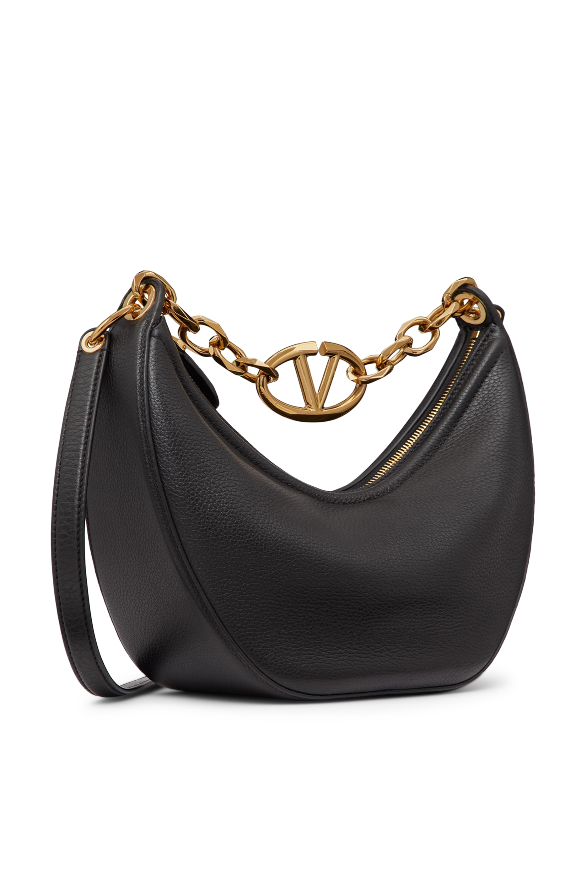 حقيبة هوبو مون صغيرة بشعار V